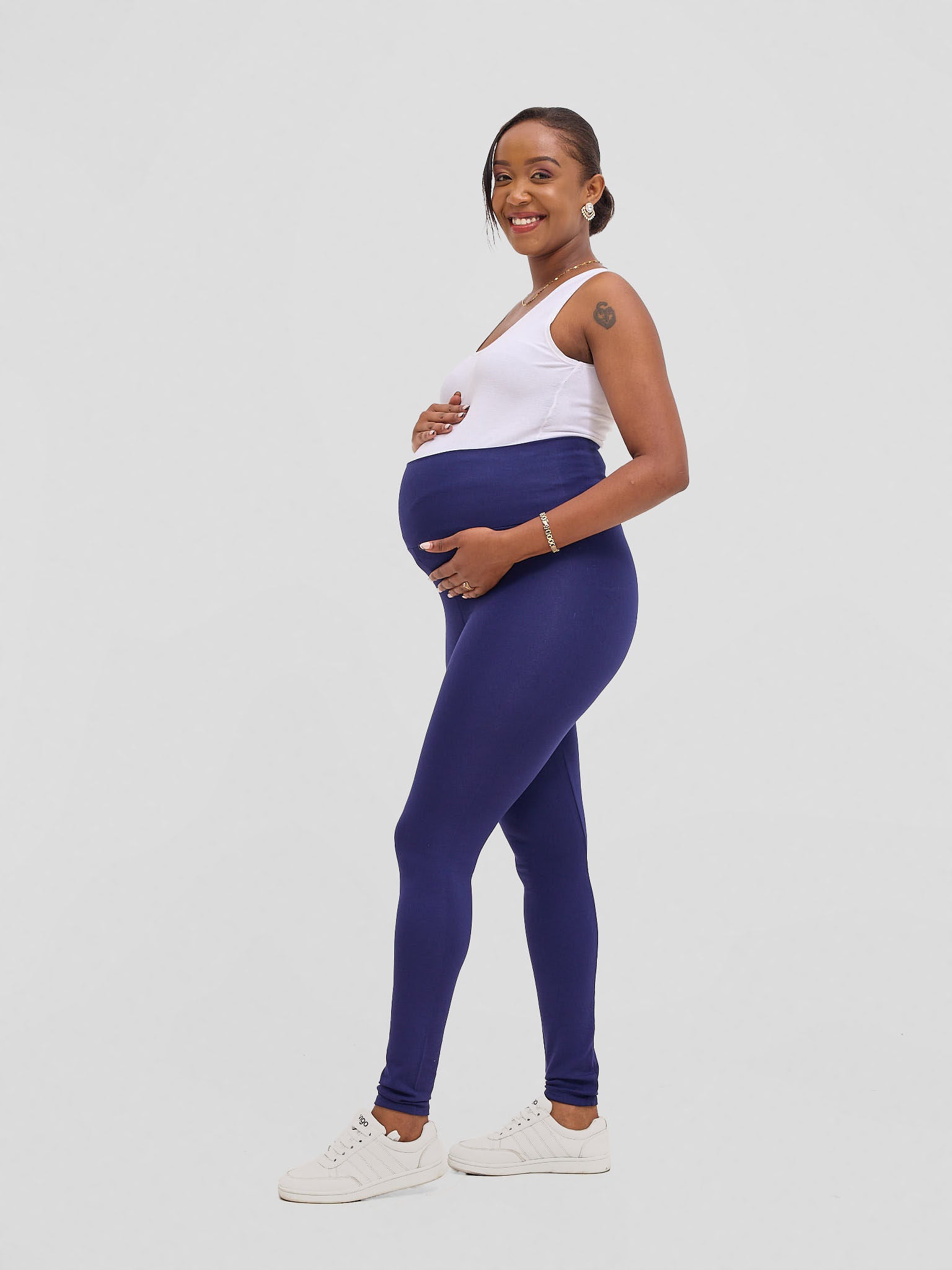 Vivo Basic Maternity Leggings - Navy Blue