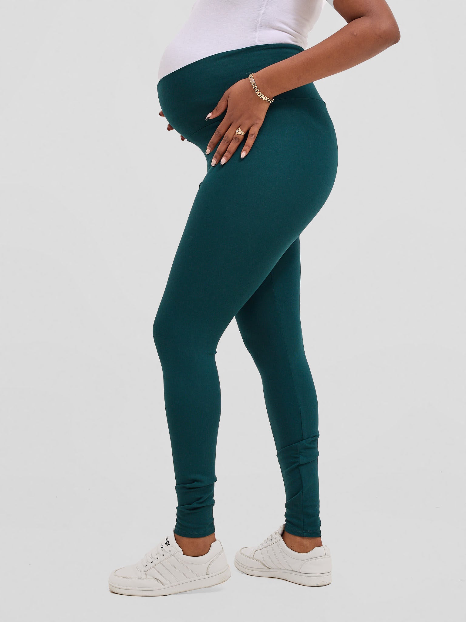 Vivo Basic Maternity Leggings - Dark Green
