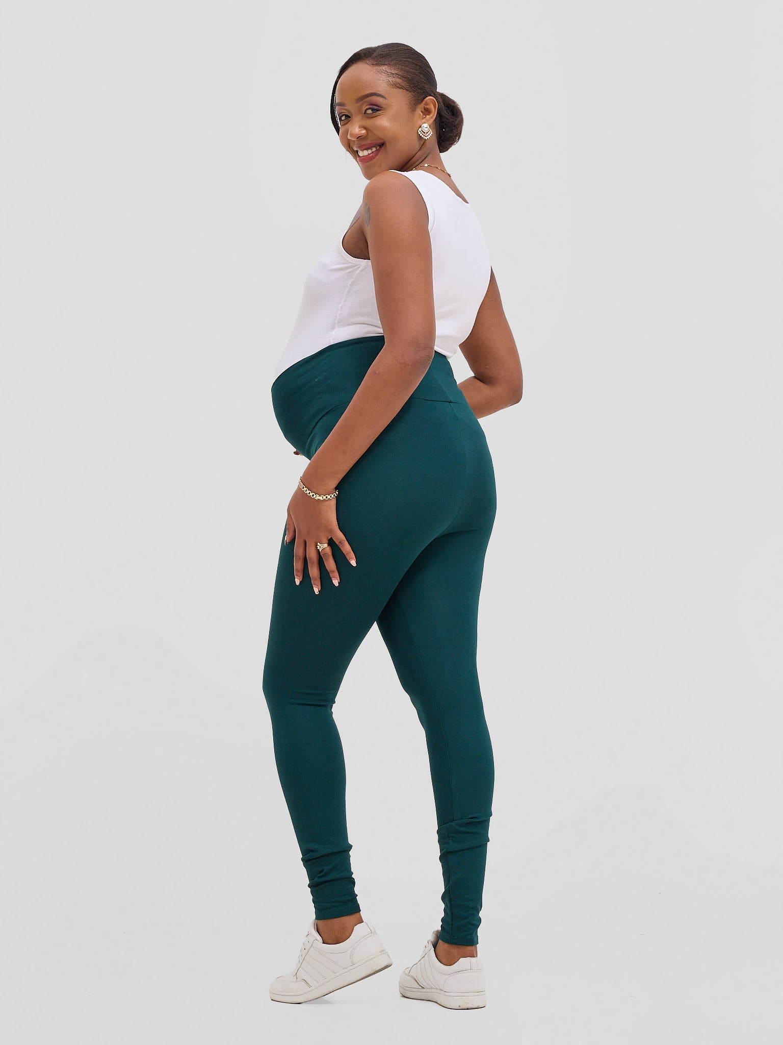 Vivo Basic Maternity Leggings - Dark Green