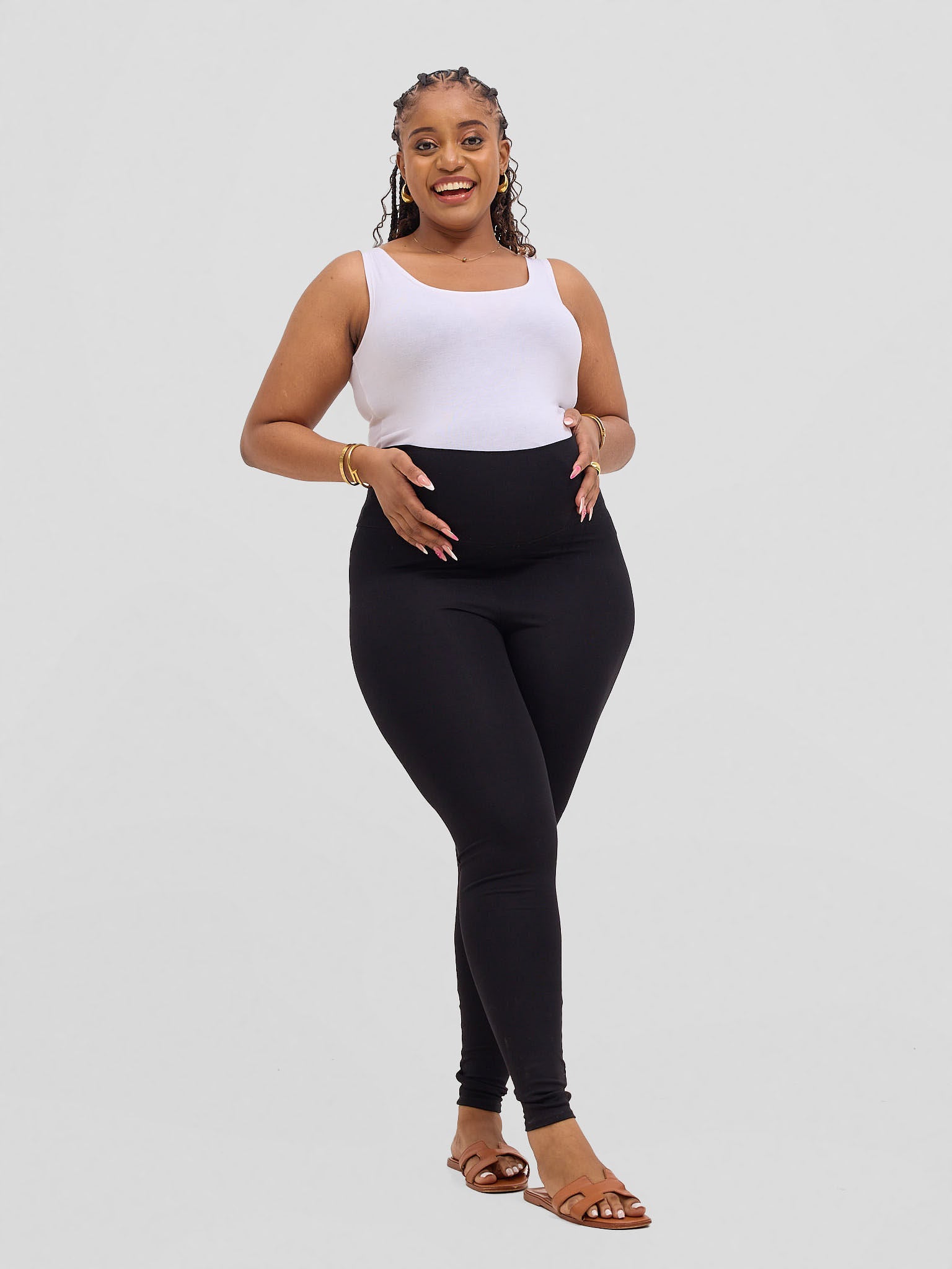 Vivo Basic Maternity Leggings - Black