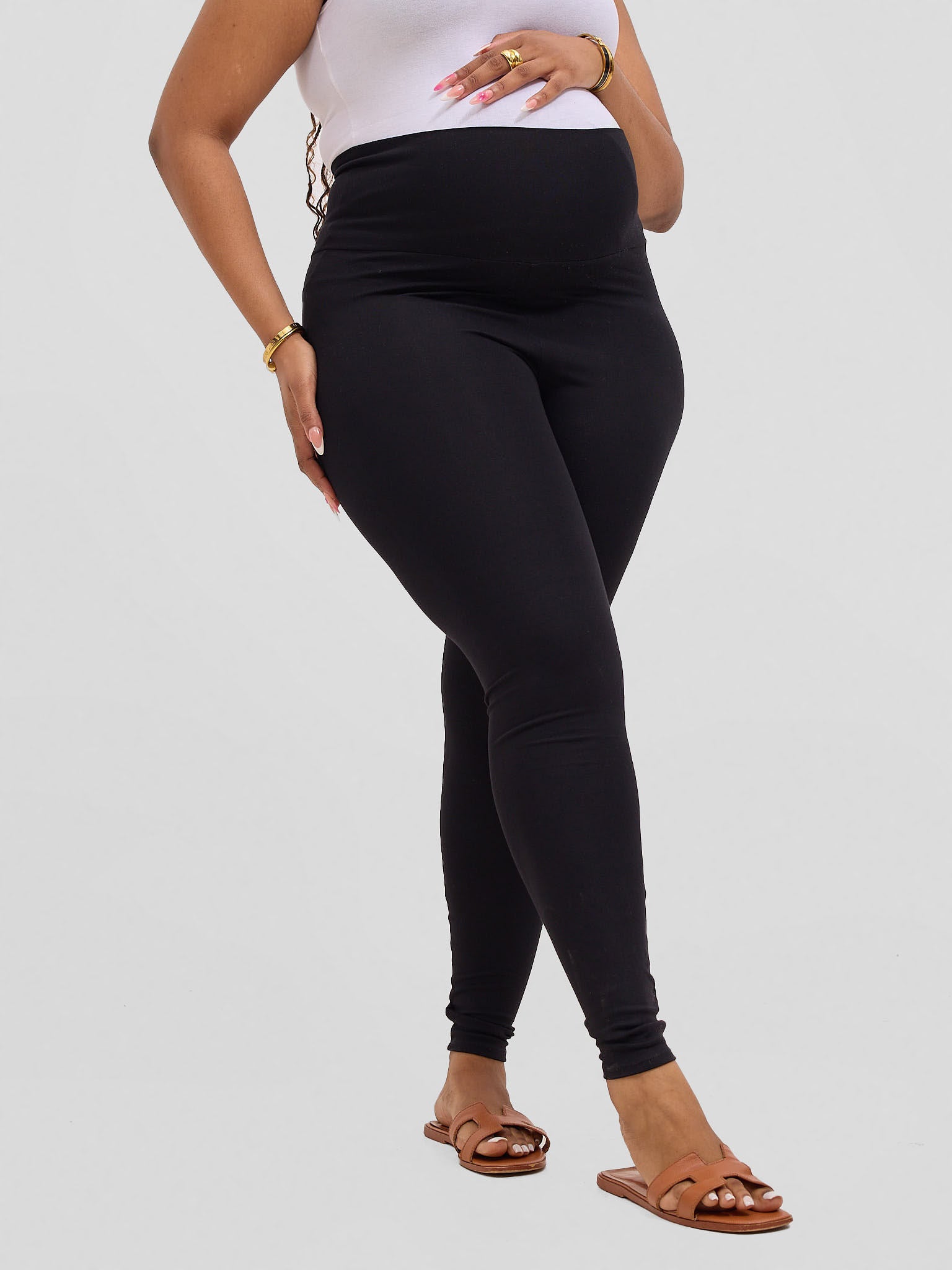 Vivo Basic Maternity Leggings - Black