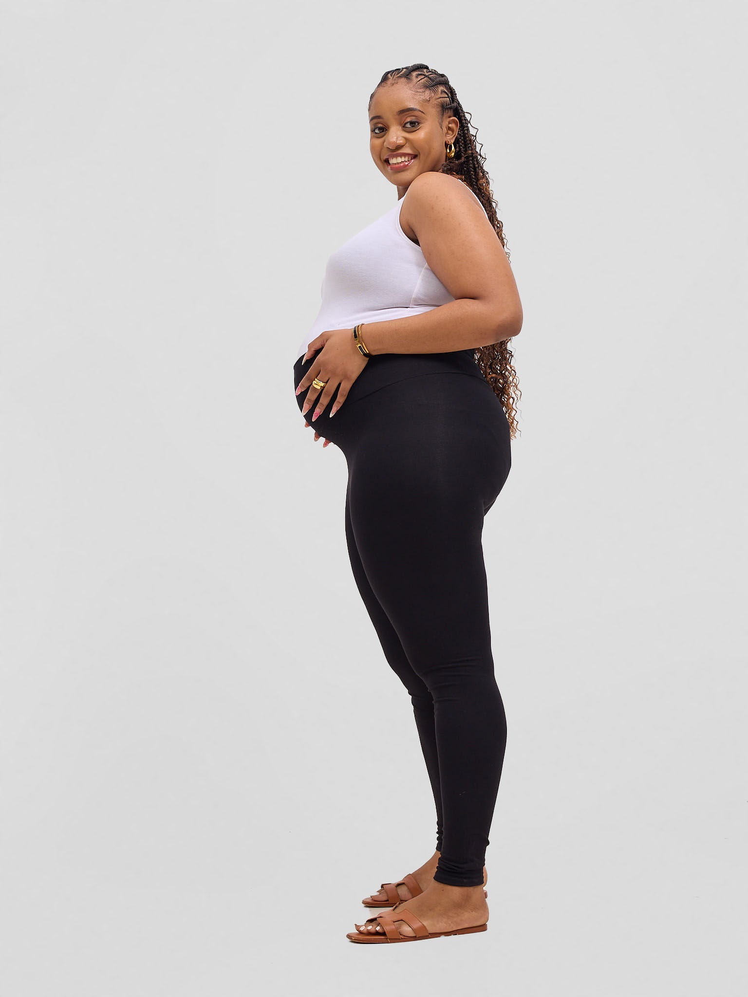 Vivo Basic Maternity Leggings - Black