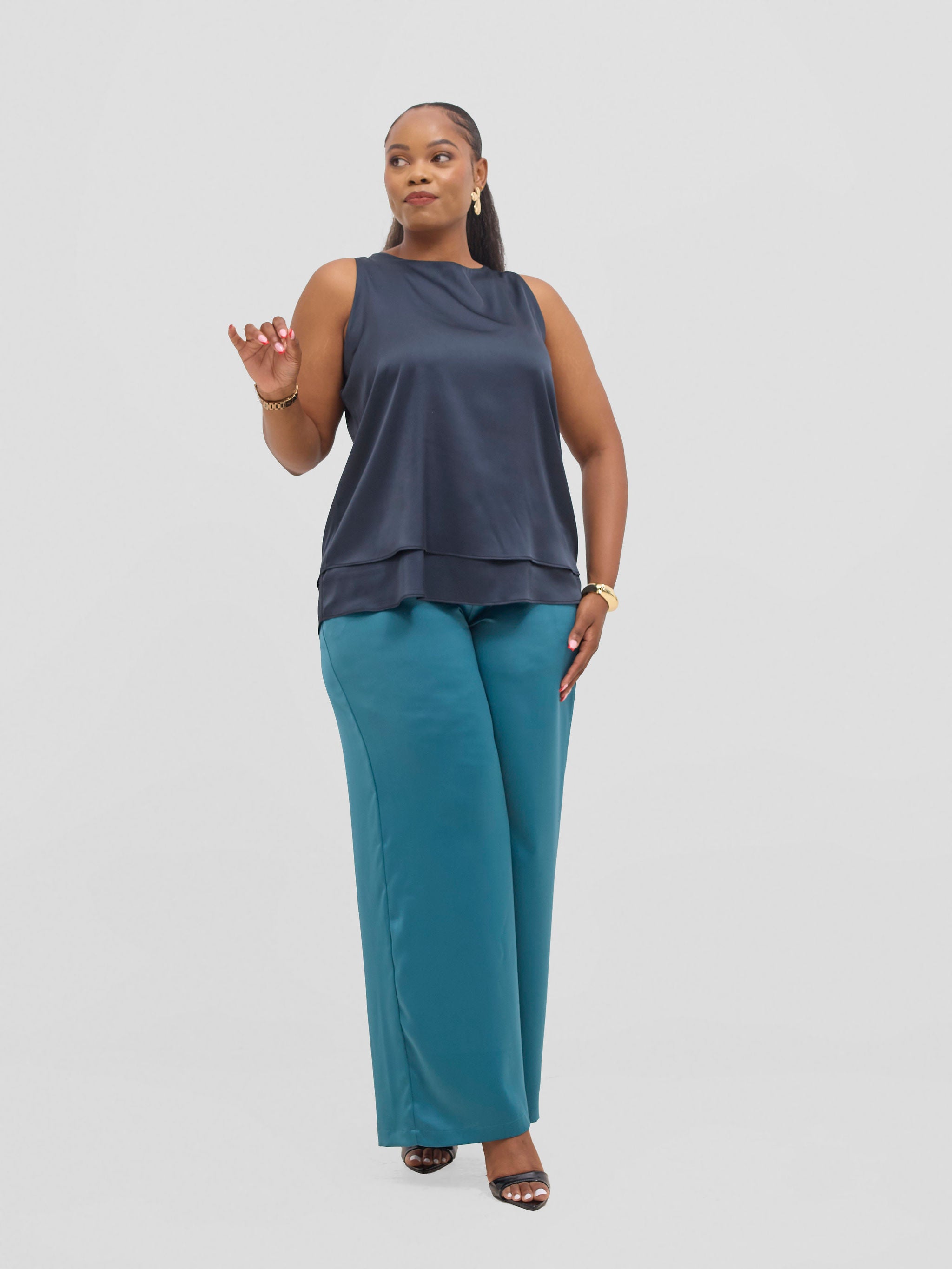 Vivo Yene Layered Top - Dark Teal