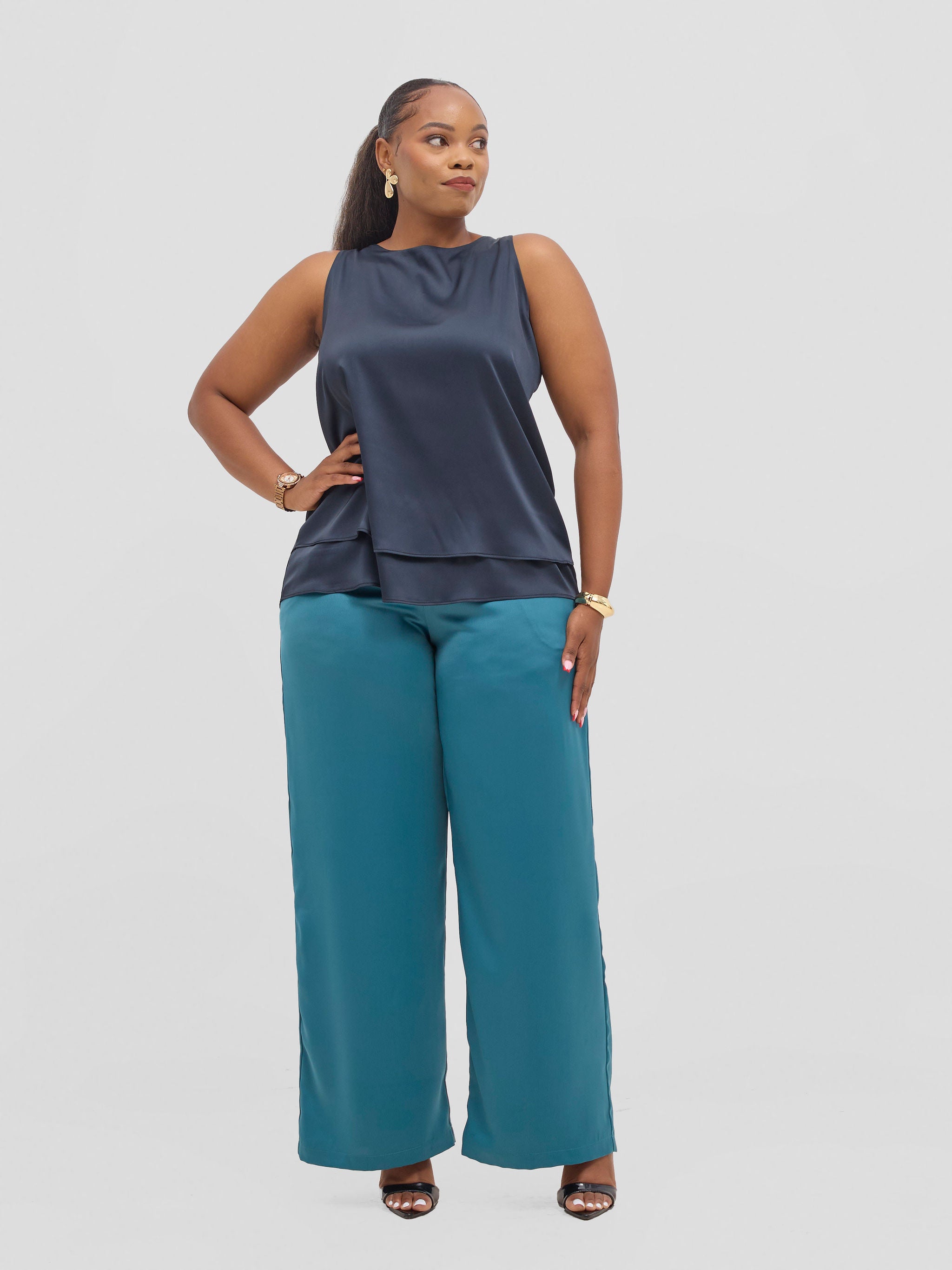 Vivo Yene Layered Top - Dark Teal