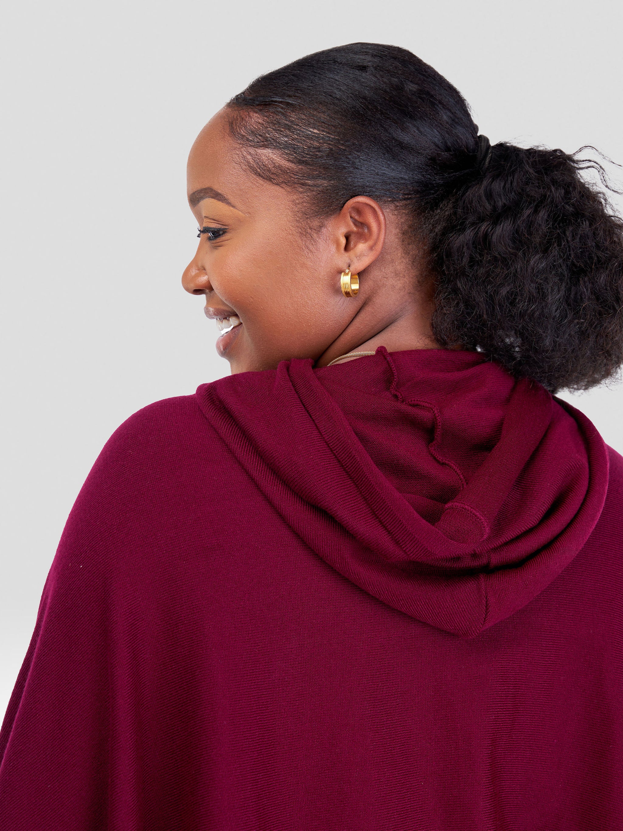 Vivo Basic Dada Poncho - Raspberry / Off-white