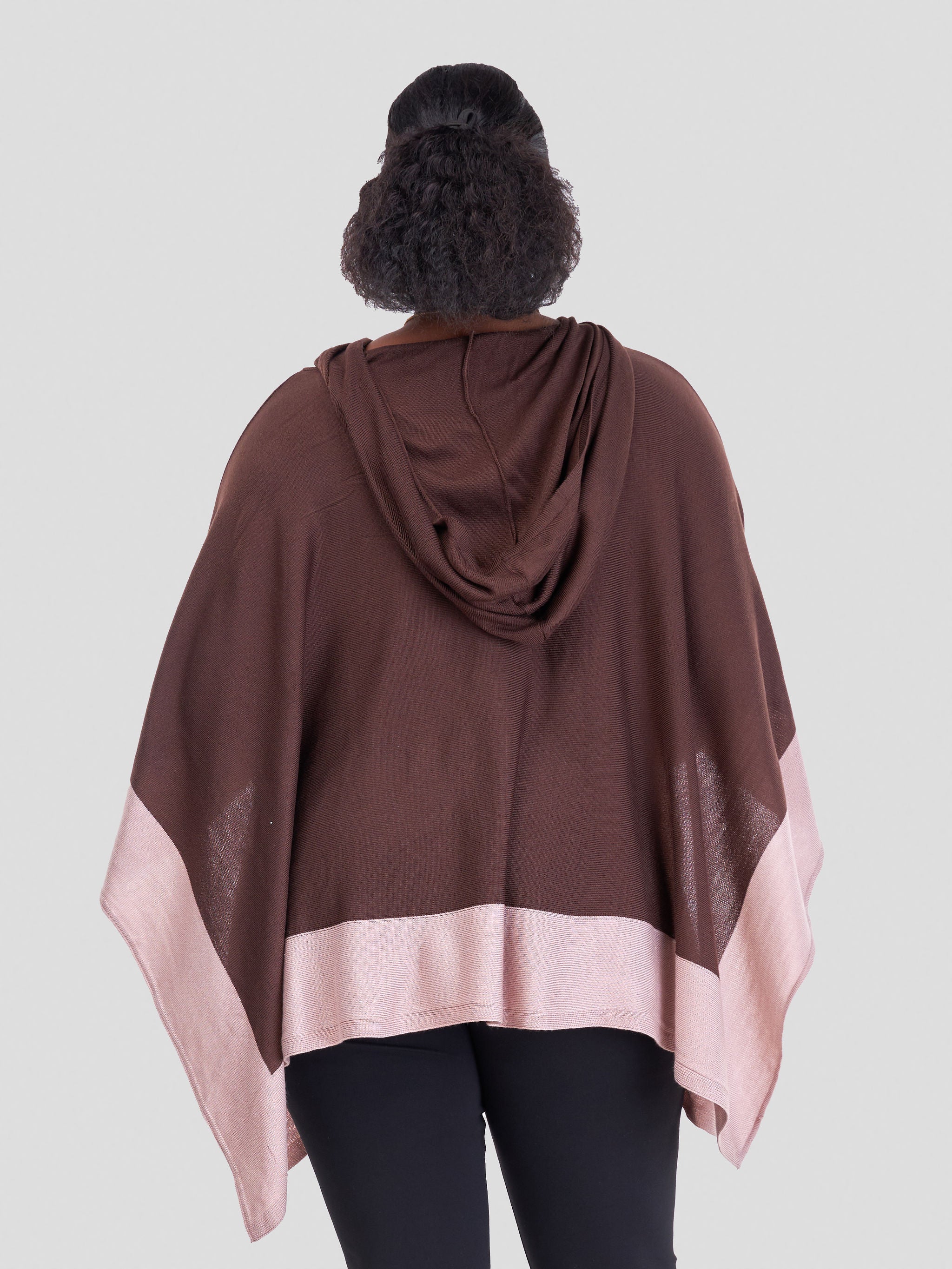 Vivo Basic Dada Poncho - Chocolate / Light Taupe