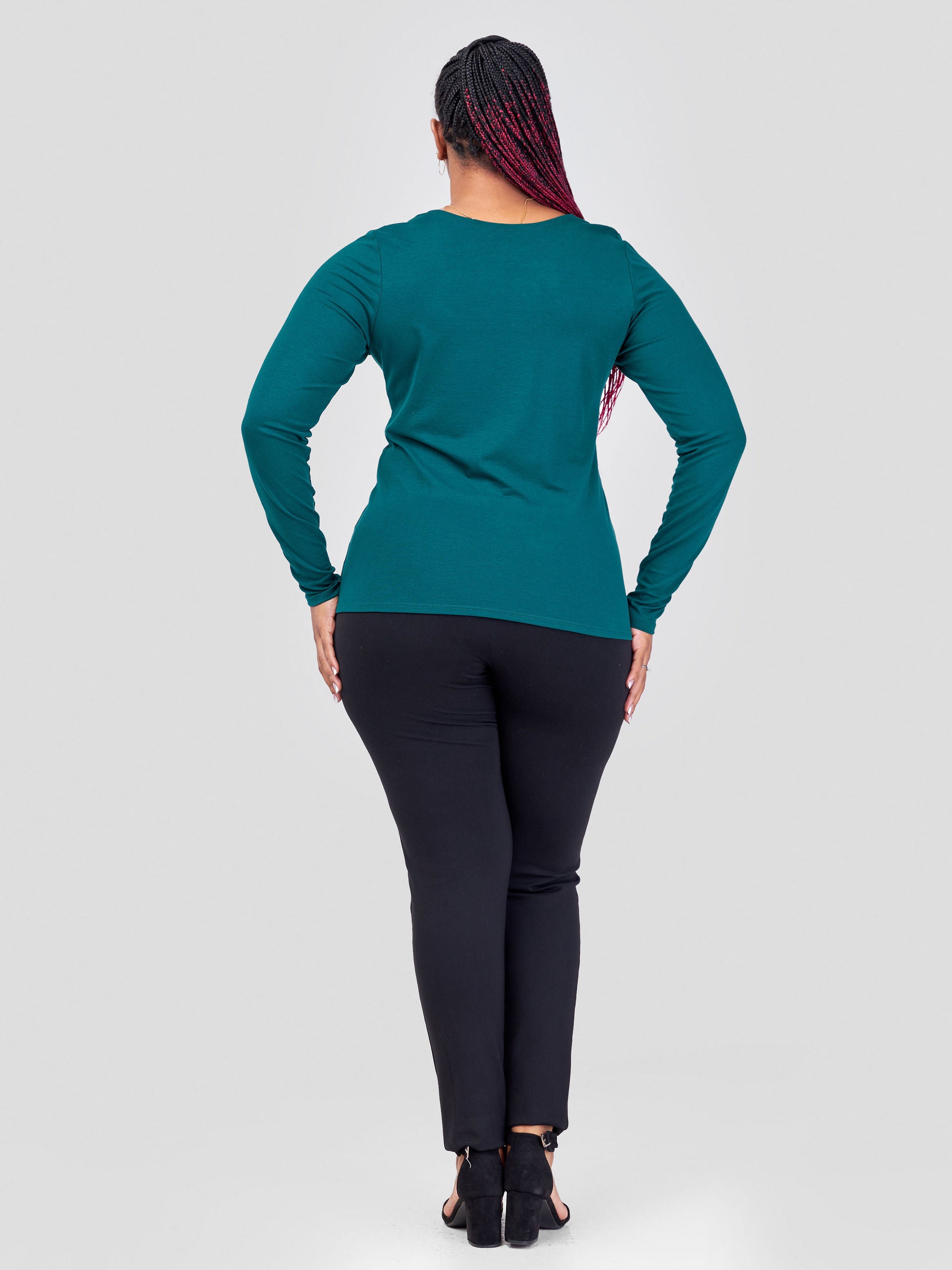 Vivo Basic Long Sleeved Top - Forest Green