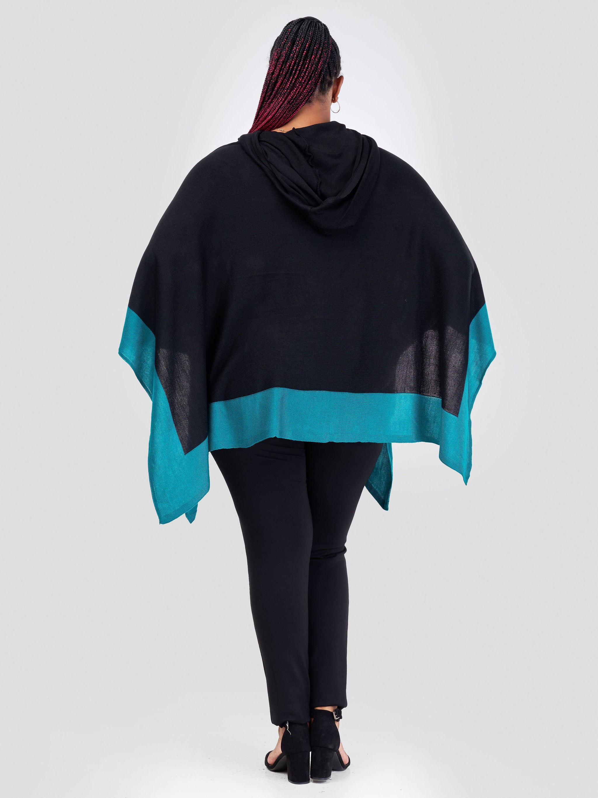 Vivo Basic Dada Poncho - Black / Teal