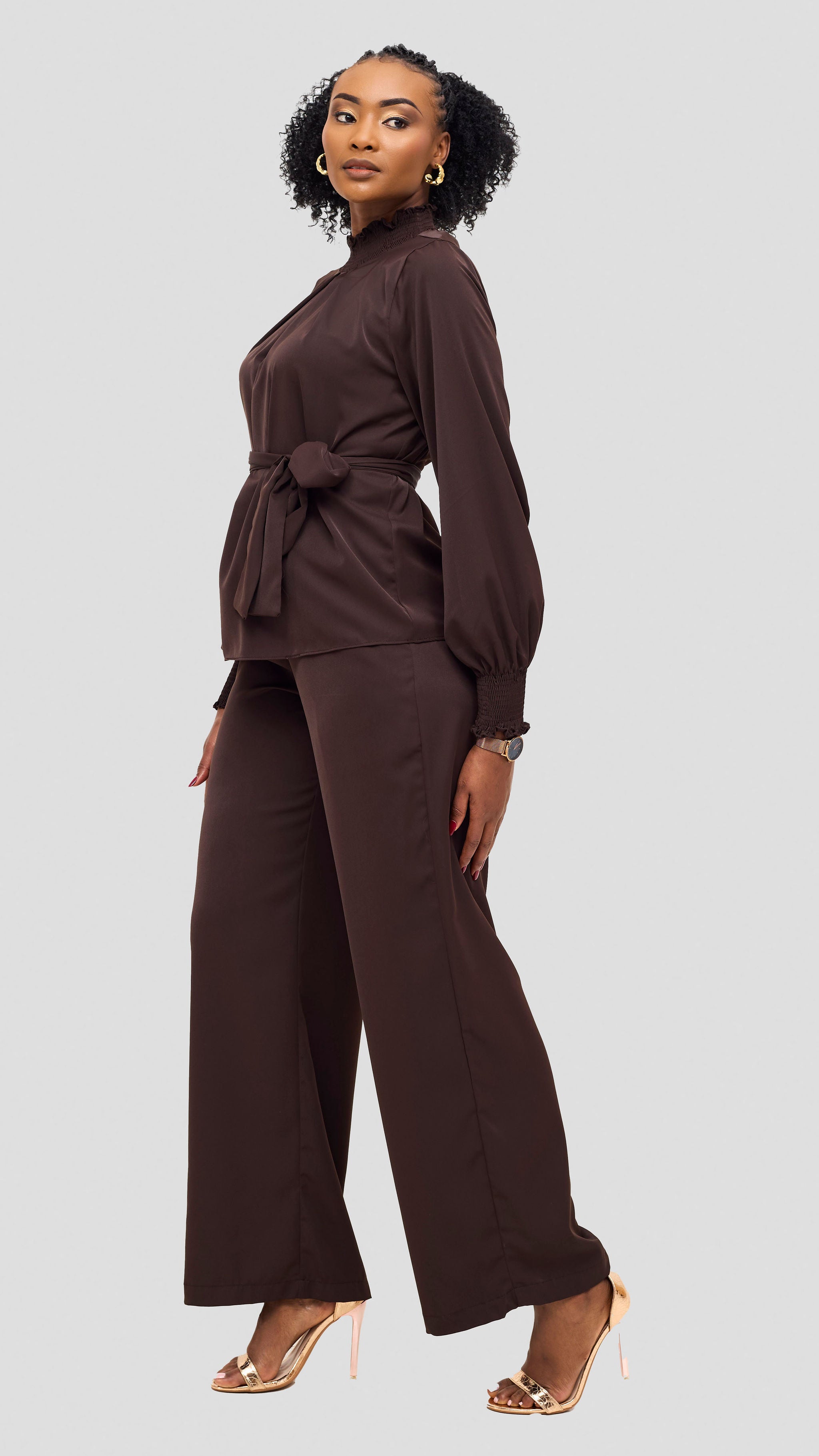 Vivo Ayah Drawstring Pants - Chocolate