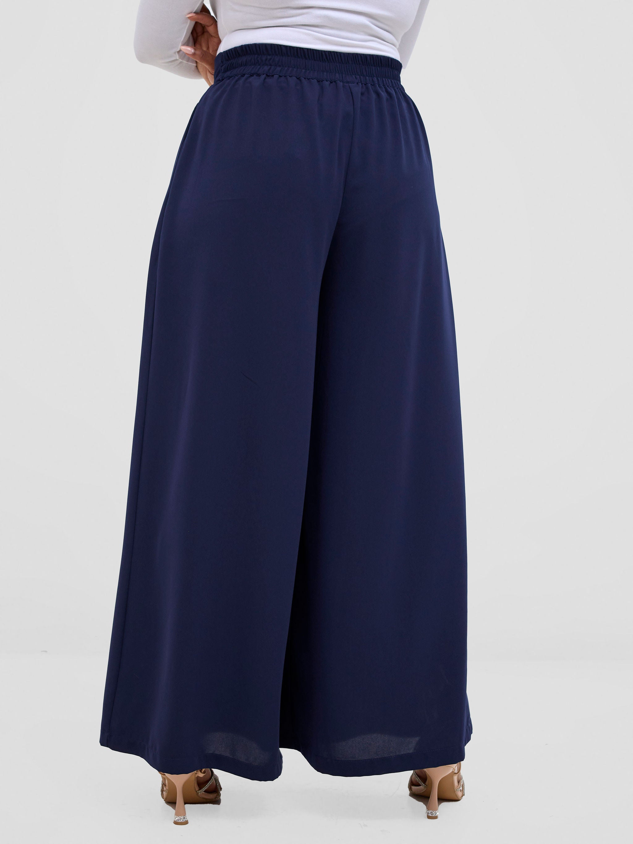 Vivo Hari Wide Leg Pants - Navy Blue