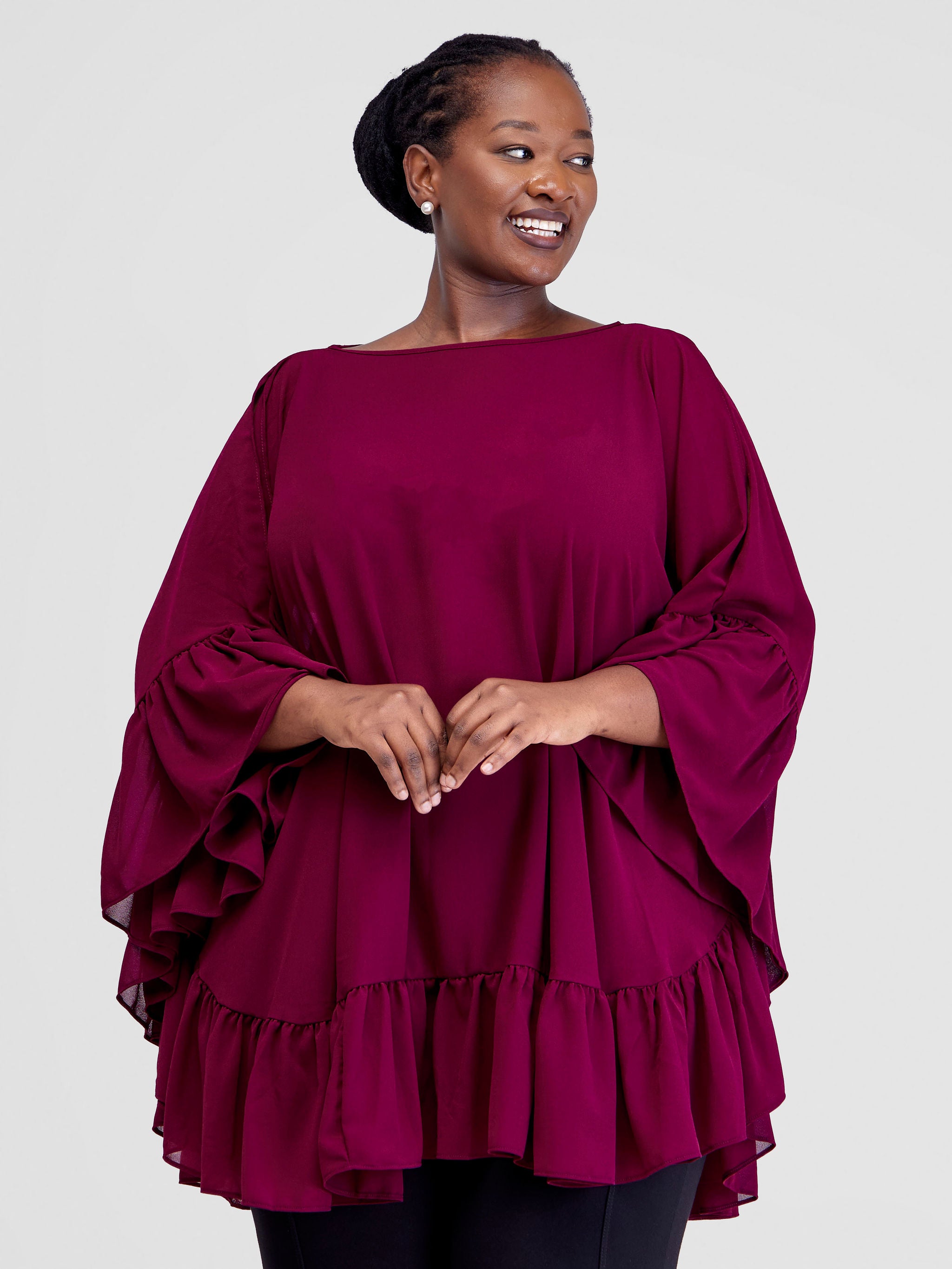 Vivo Malindi Tunic Top - Maroon