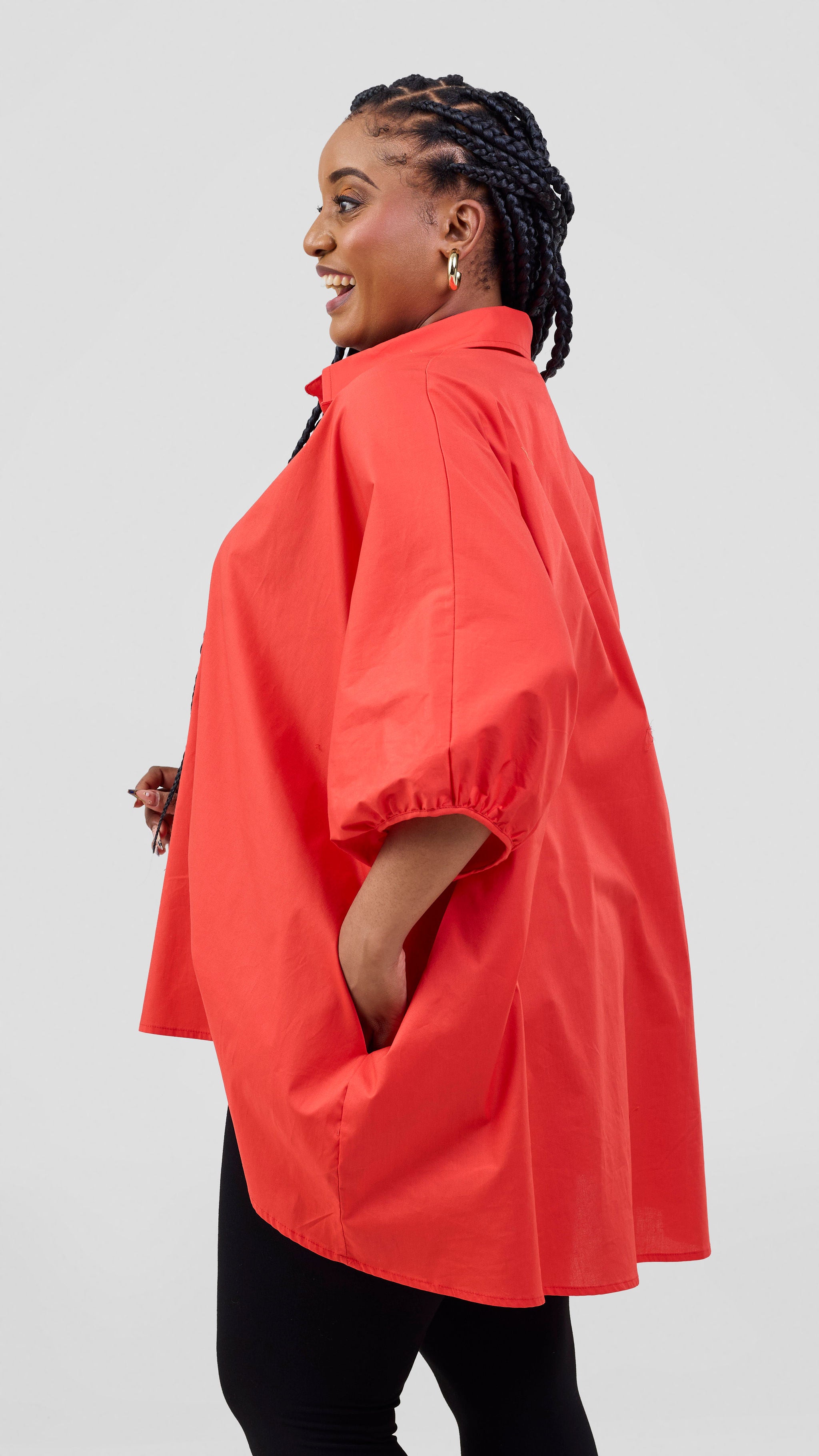 Vivo Cotton High Low Top - Orange