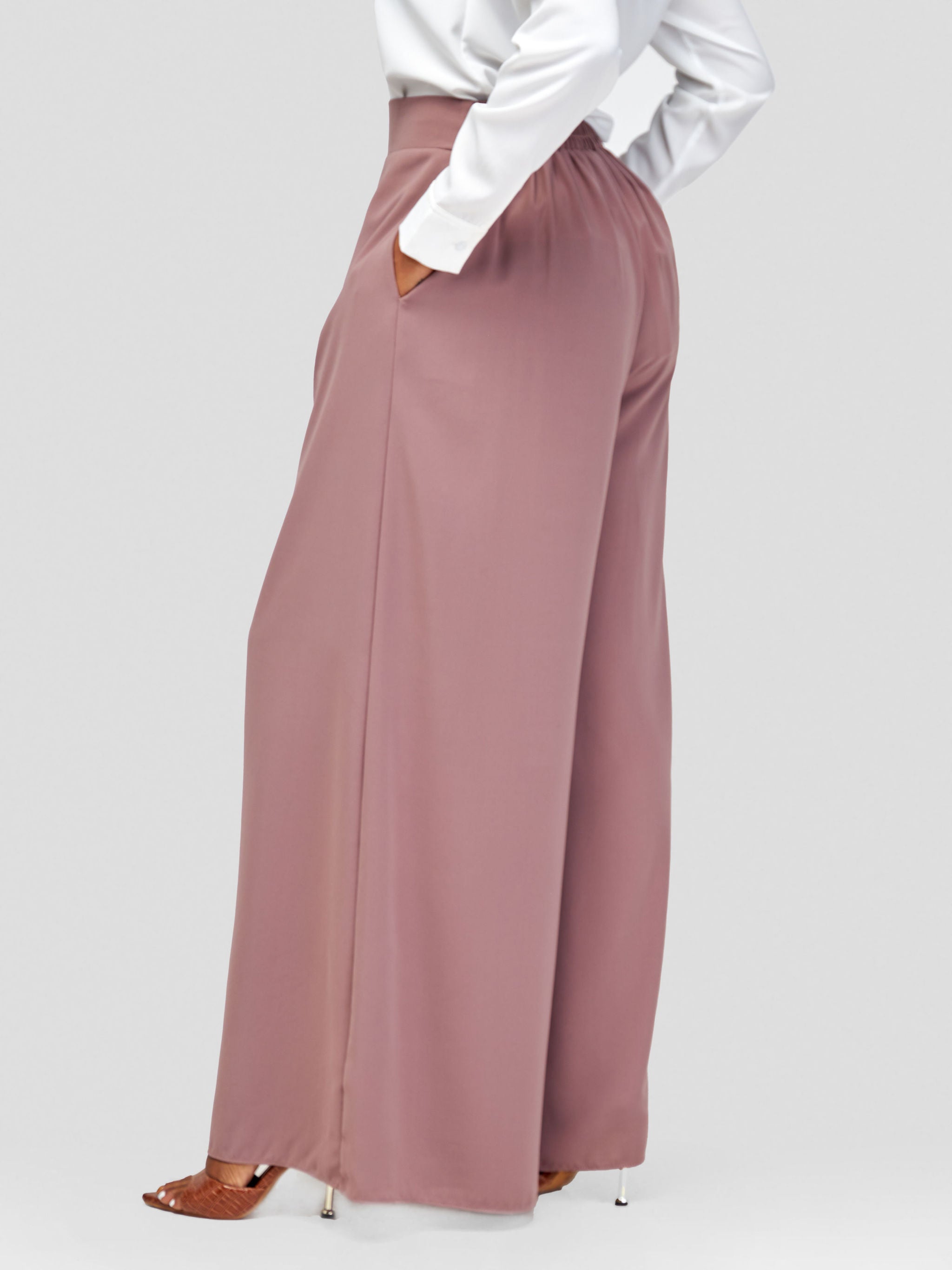 Vivo Basic Crepe Pants - Taupe