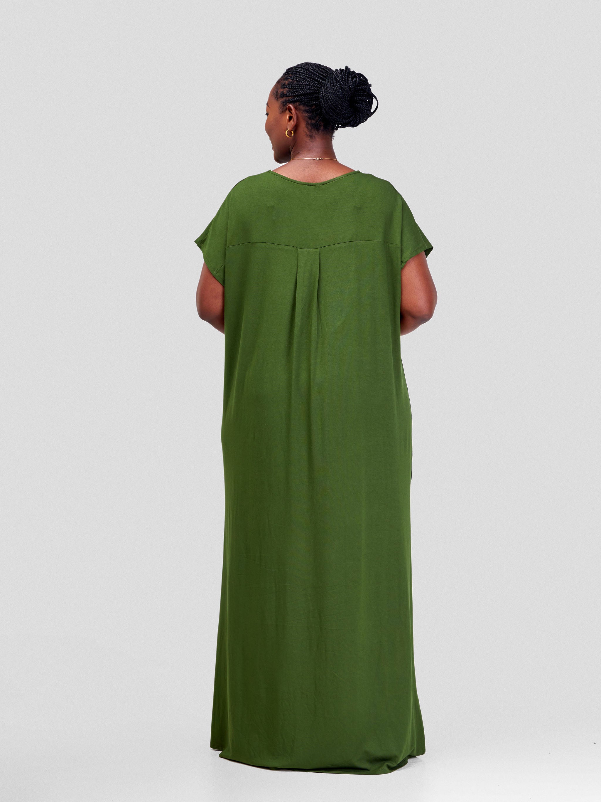 Vivo Amara V-Neck Maxi Dress - Hunters Green