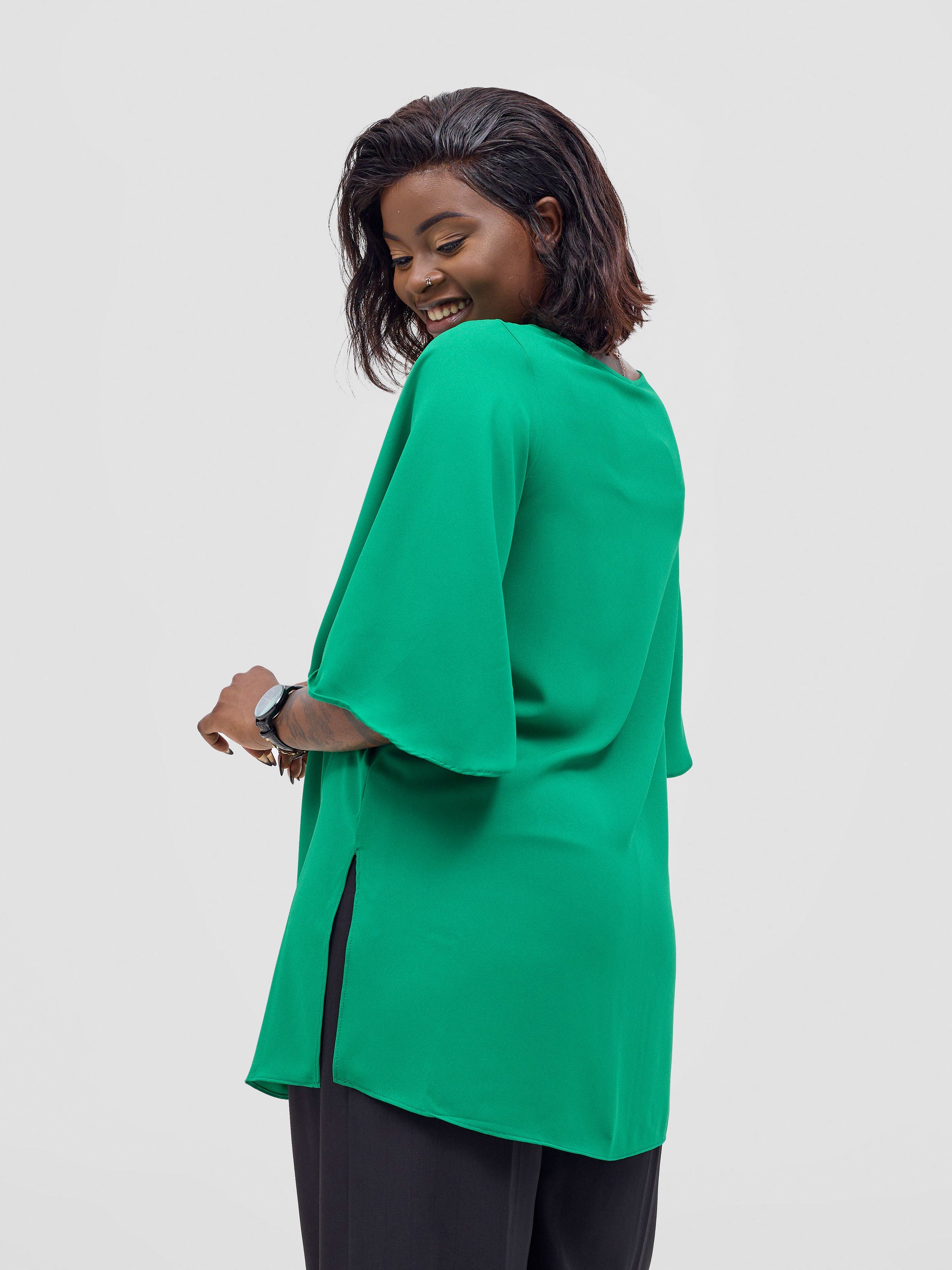 Vivo Hari Flared Sleeve Tunic - Green