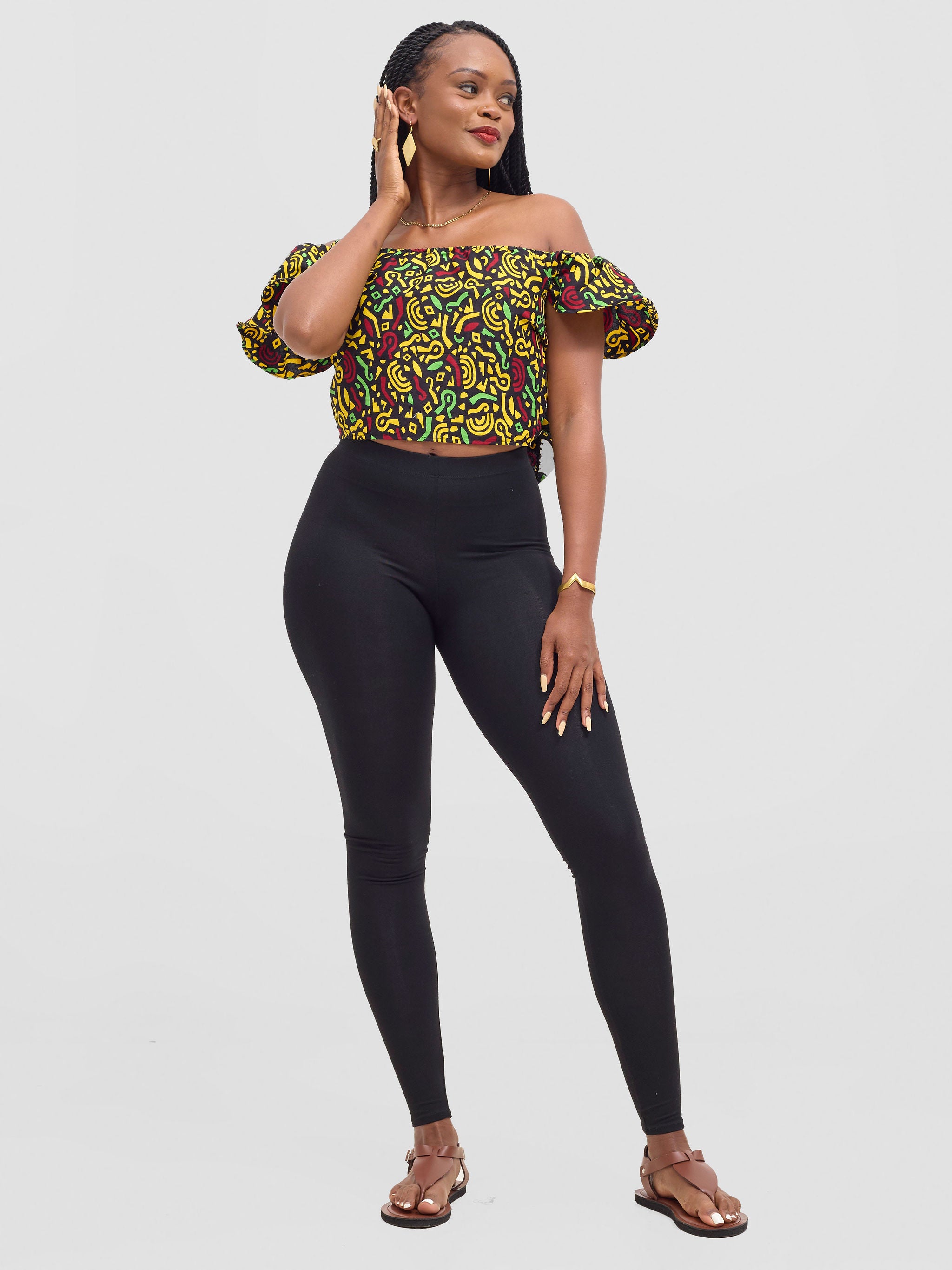 Safari Sizani 2 Way Wrap Top - Tafo Print