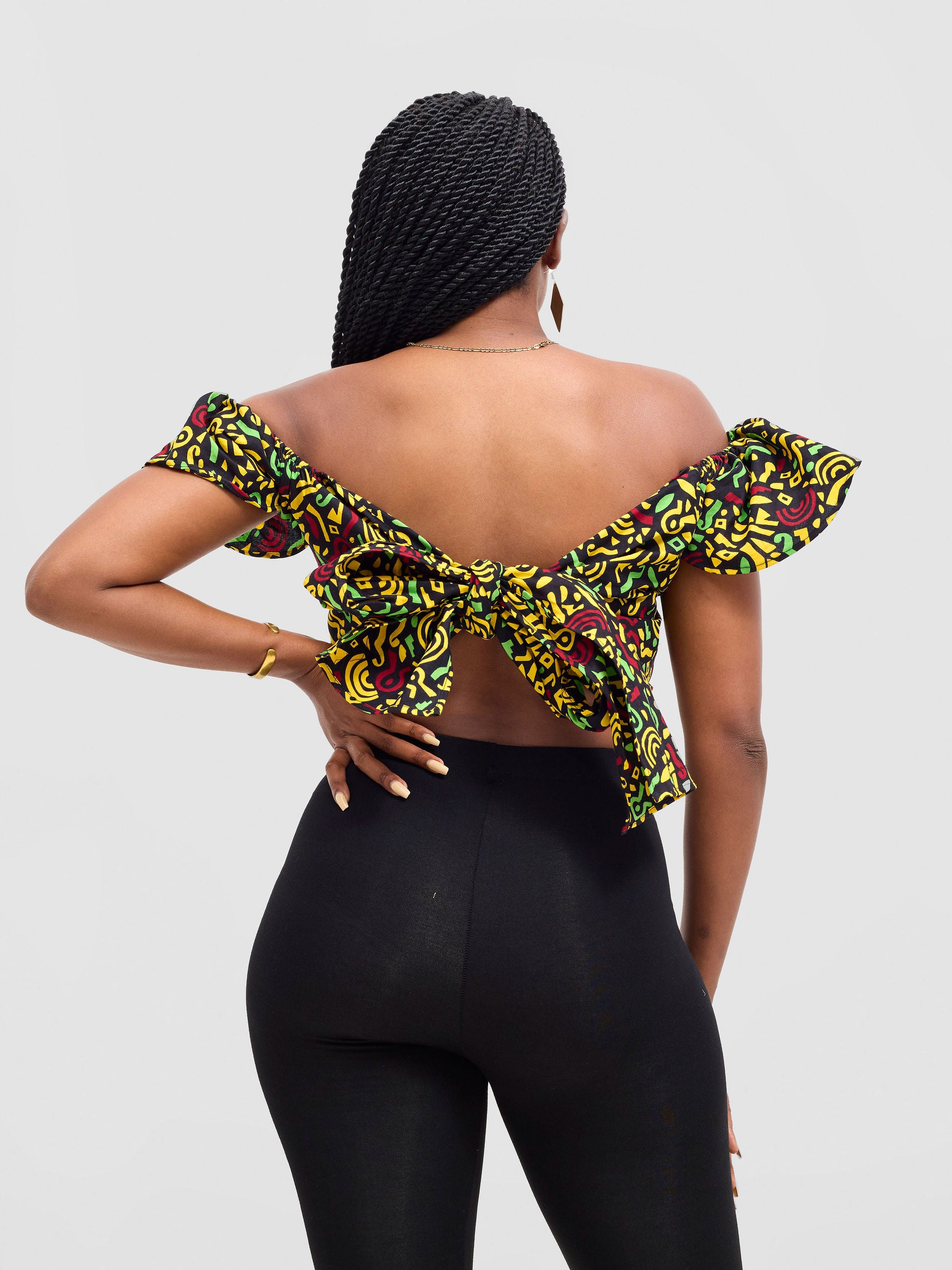 Safari Sizani 2 Way Wrap Top - Tafo Print