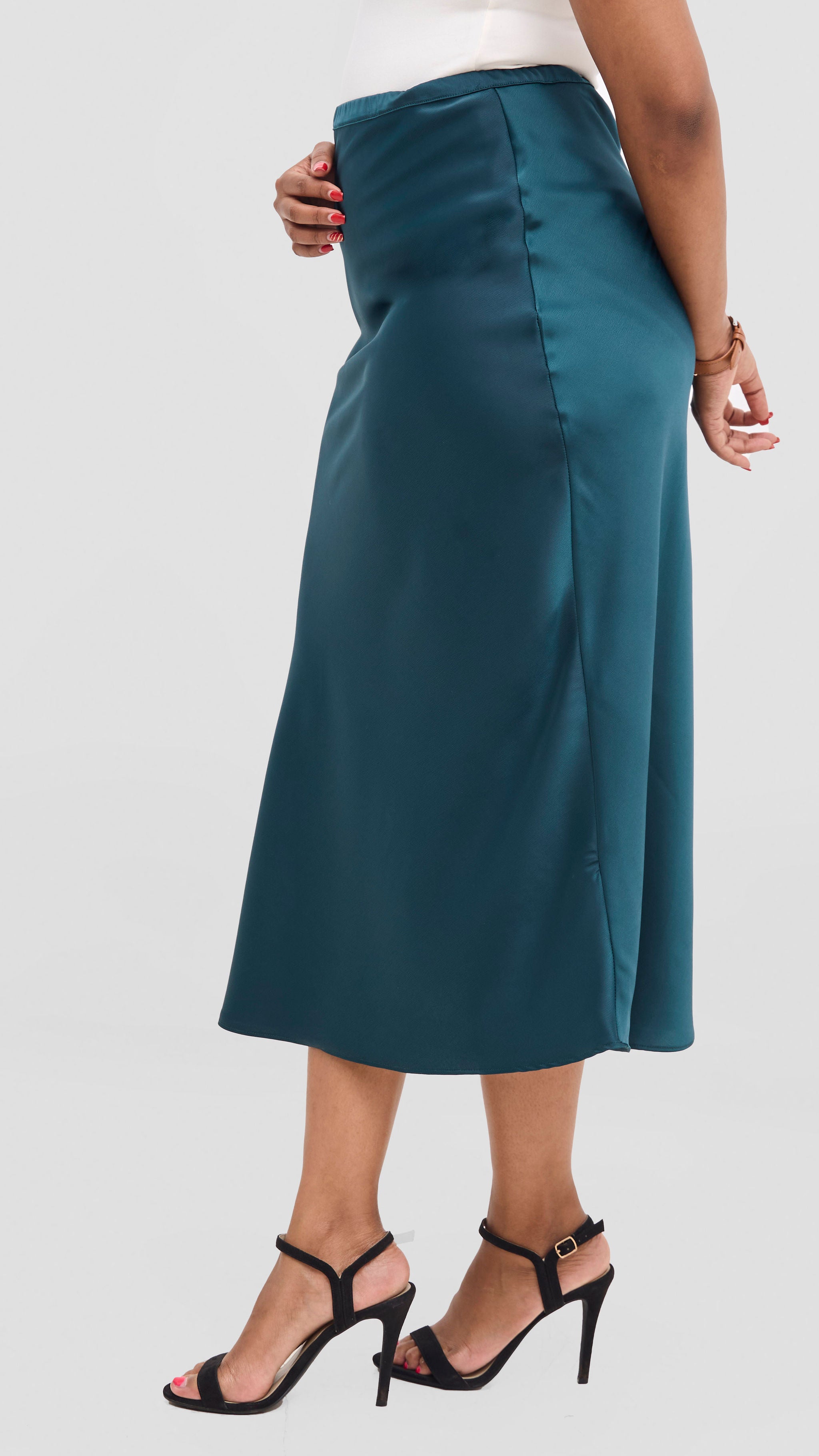 Vivo Samira Slip Skirt - Dark Green