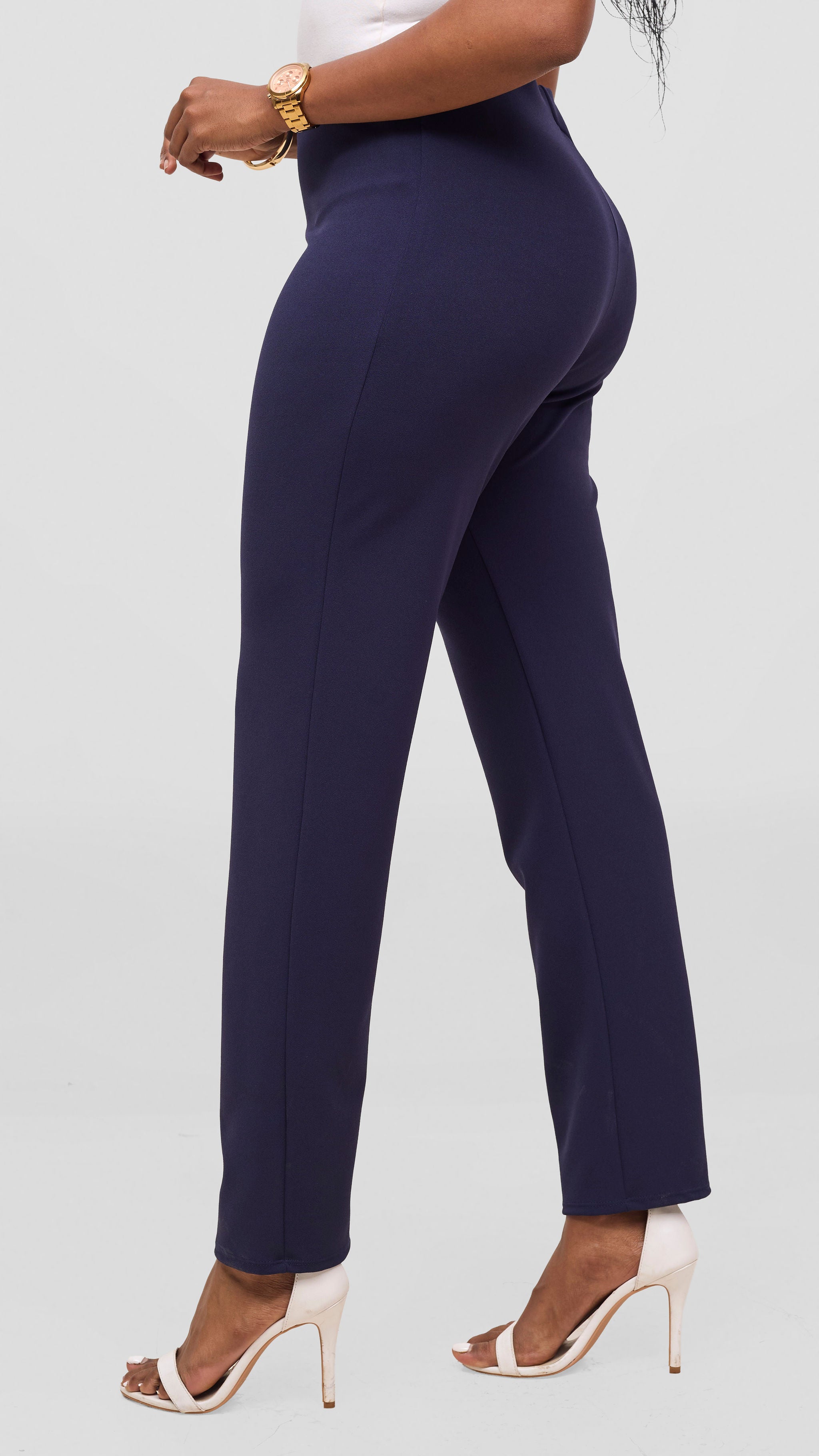 Vivo Basic Straight Leg Pants - Navy