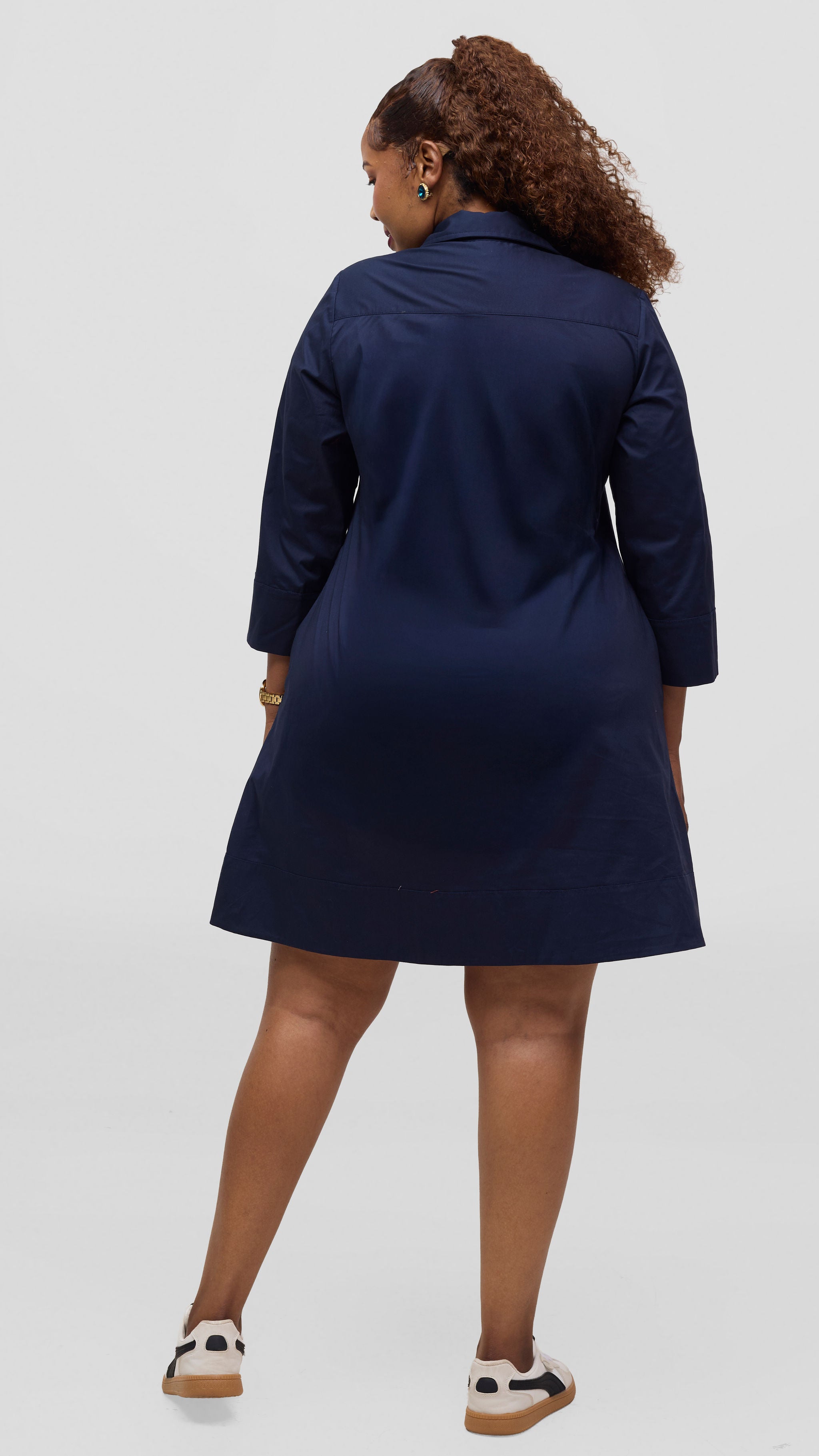 Vivo Lulu Wide Hem Tent Dress - Navy