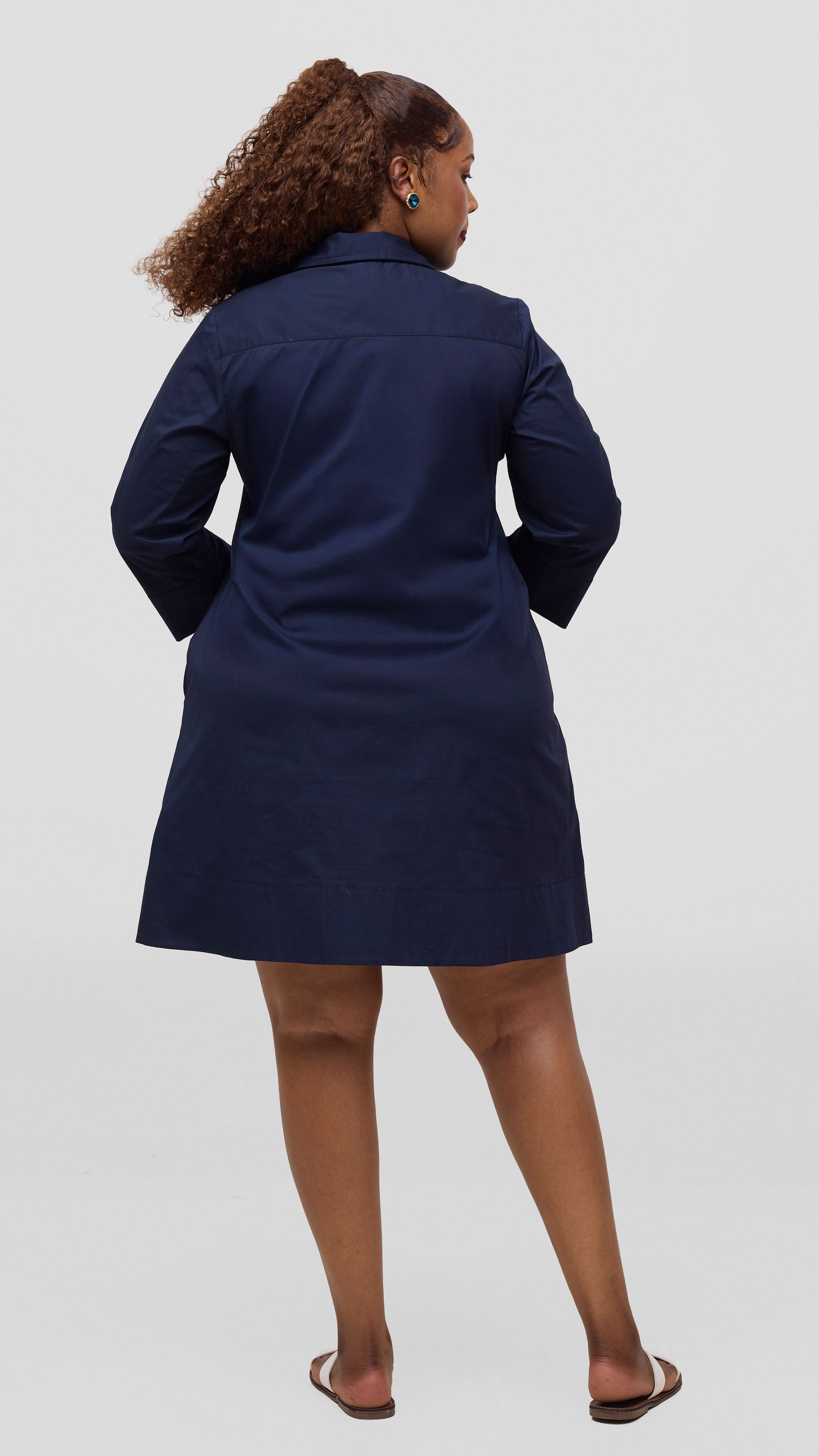 Vivo Lulu Wide Hem Tent Dress - Navy