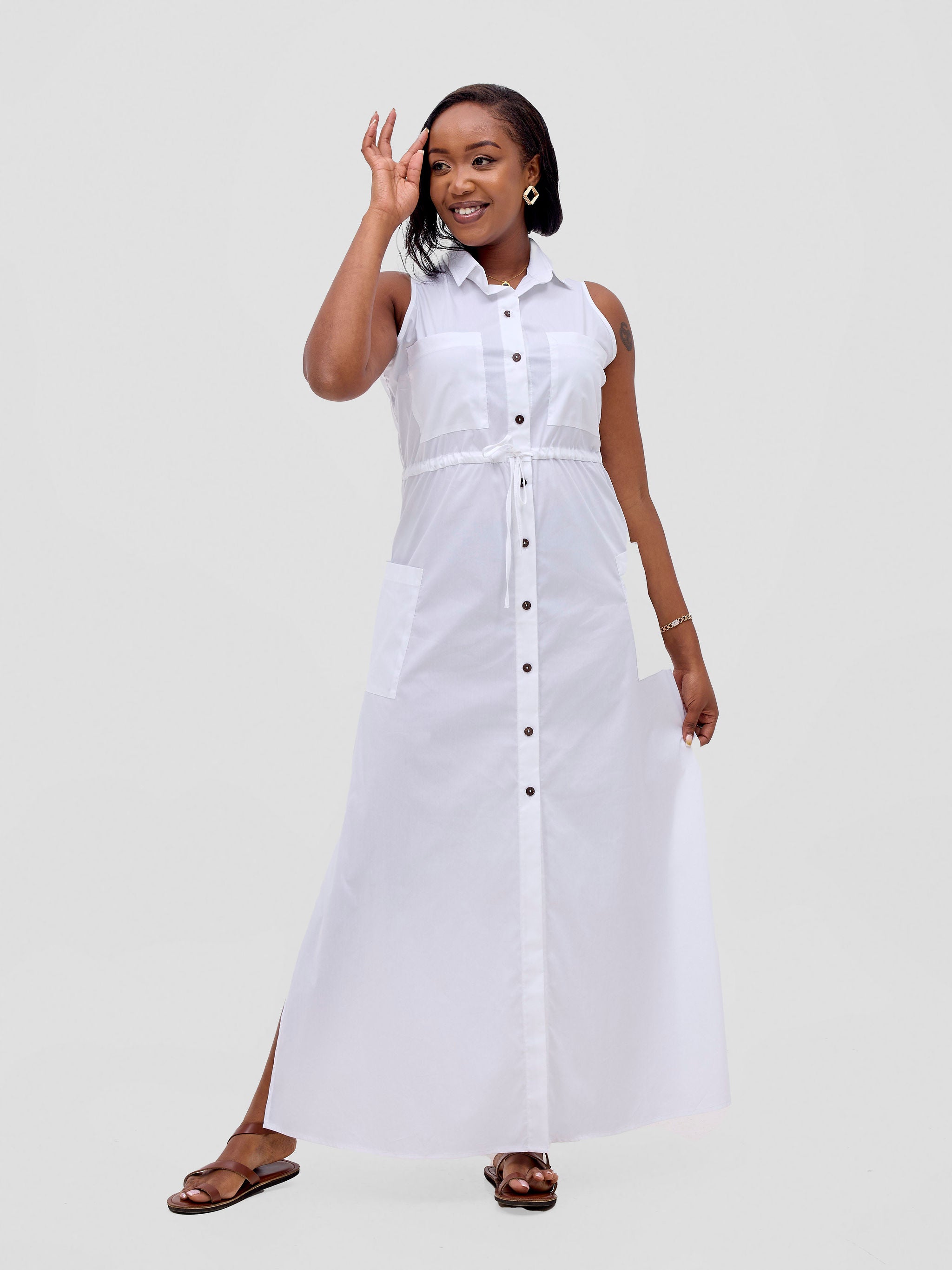 Safari Kamari Maxi Dress - White