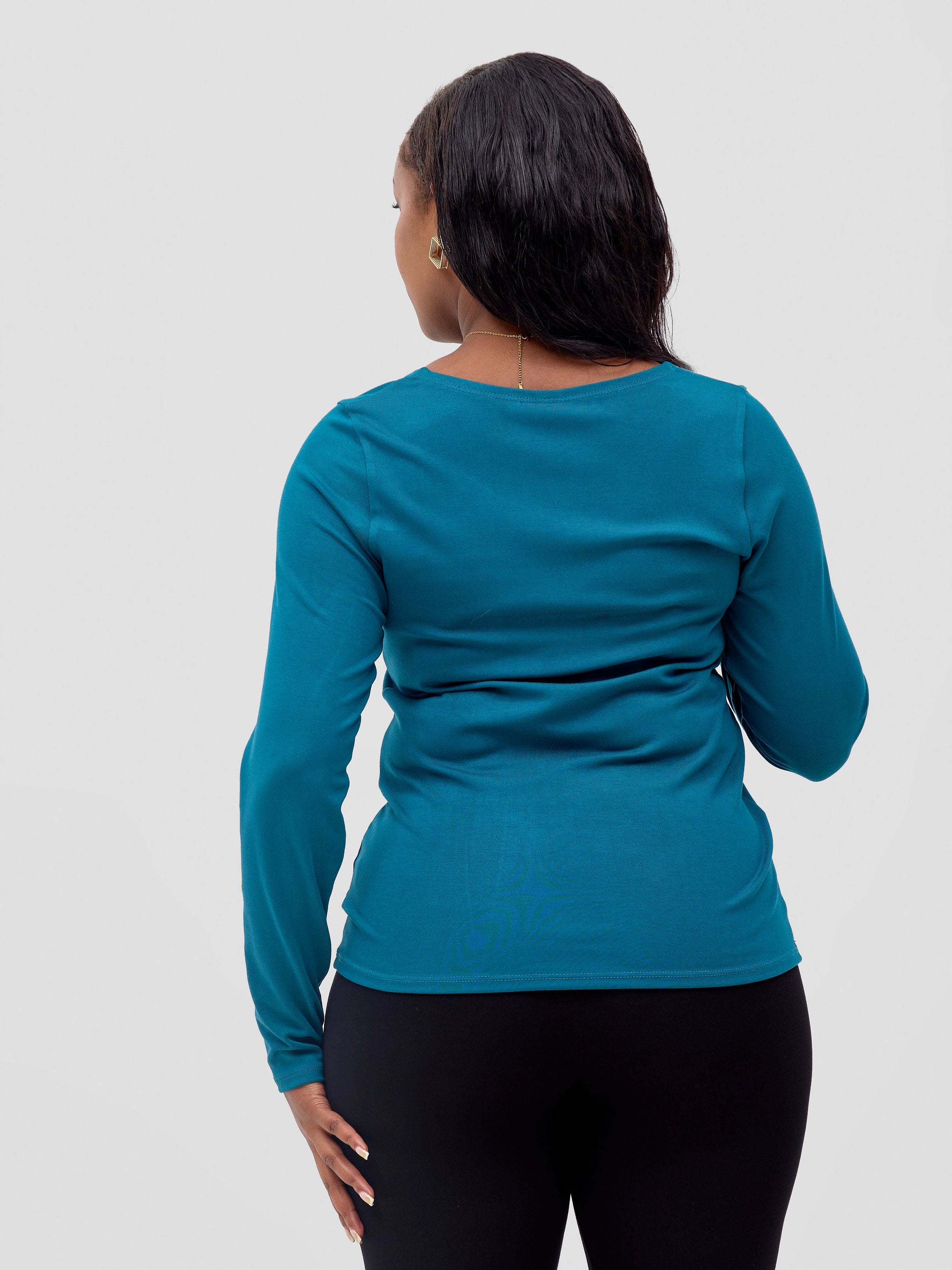 Vivo Basic Val Long Sleeve Top - Deep Teal
