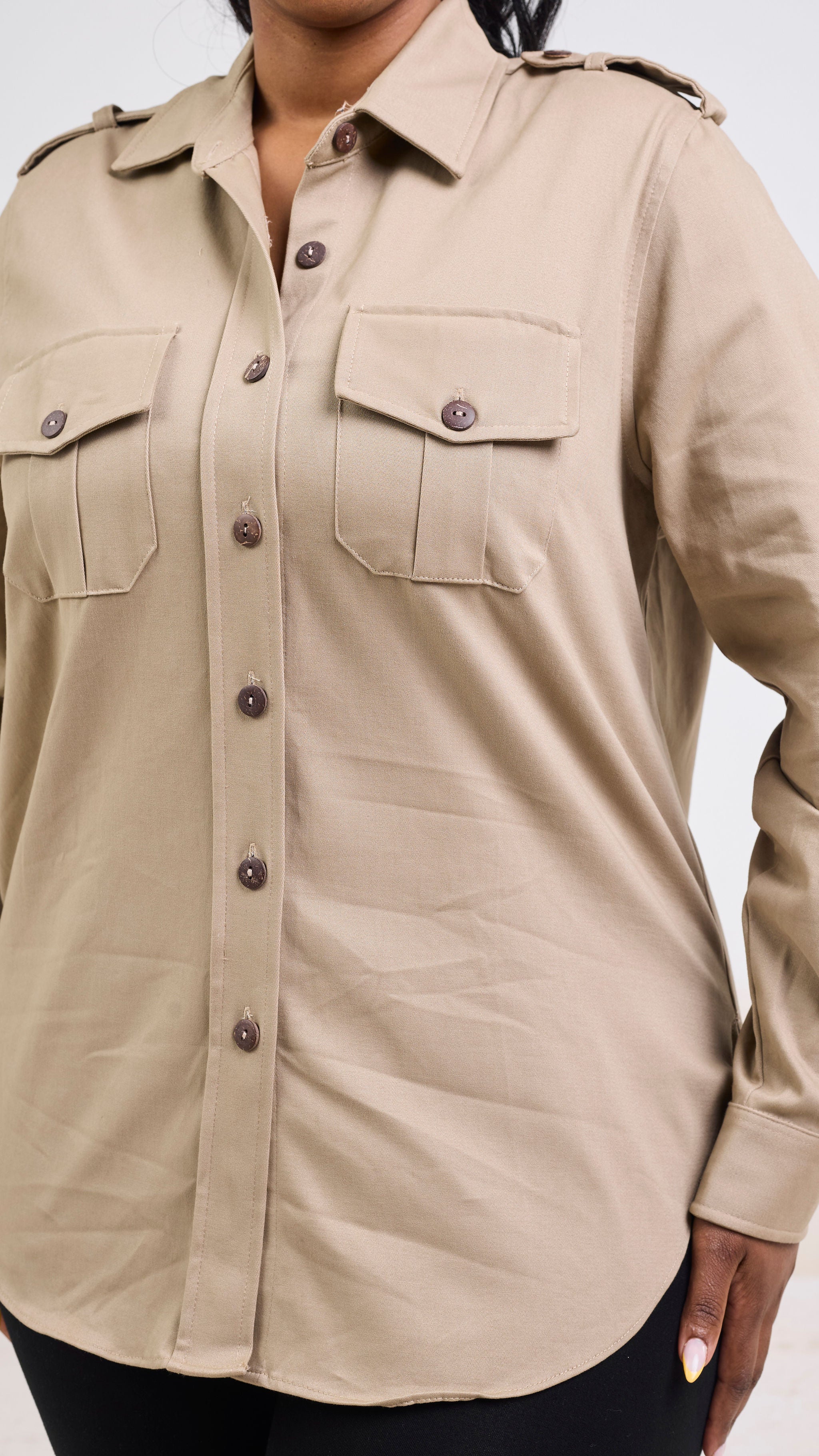 Safari Chui Heavy Shirt - Taupe