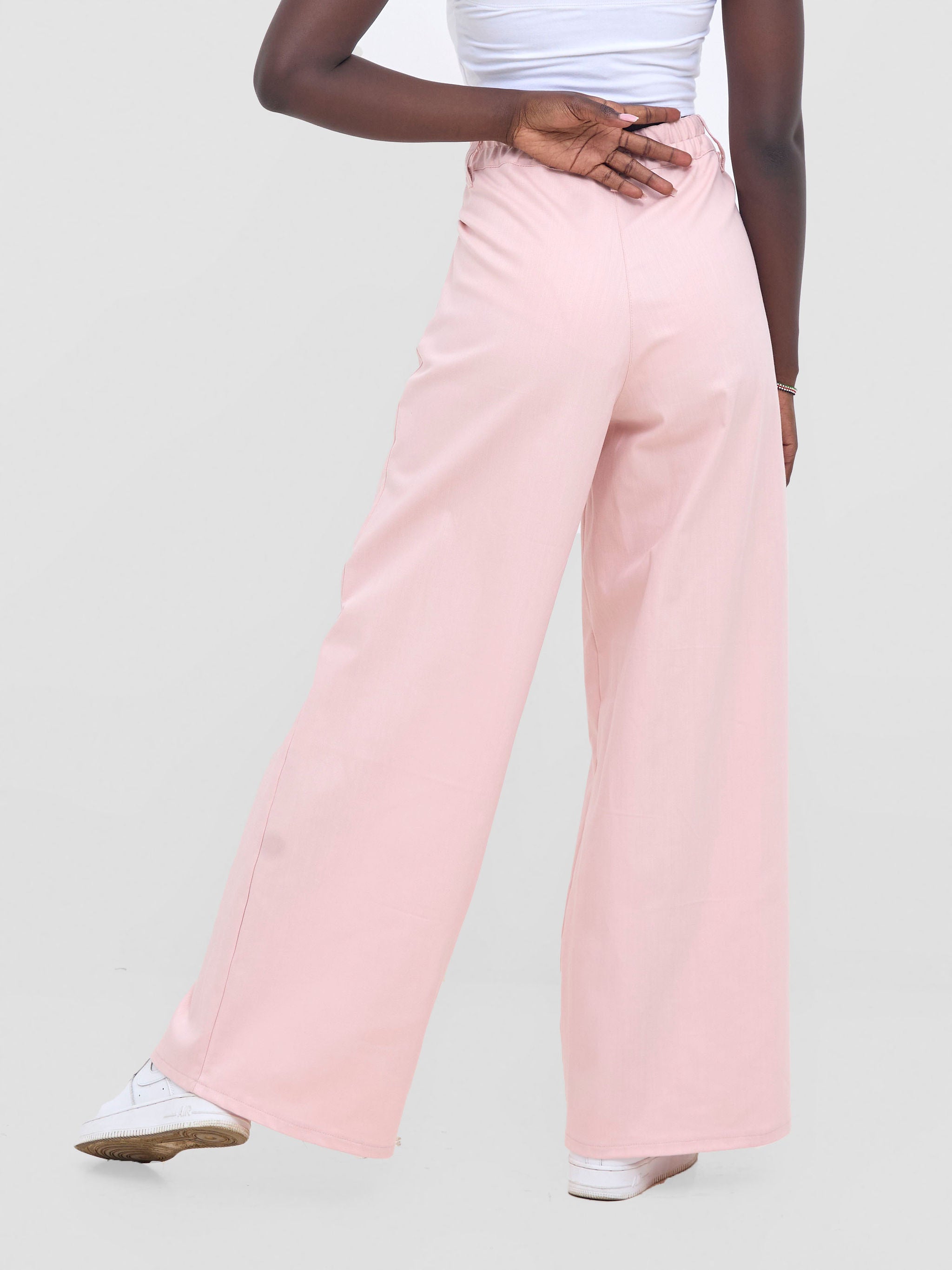 Zoya Nia Wide Leg Denim Pants - Light Pink