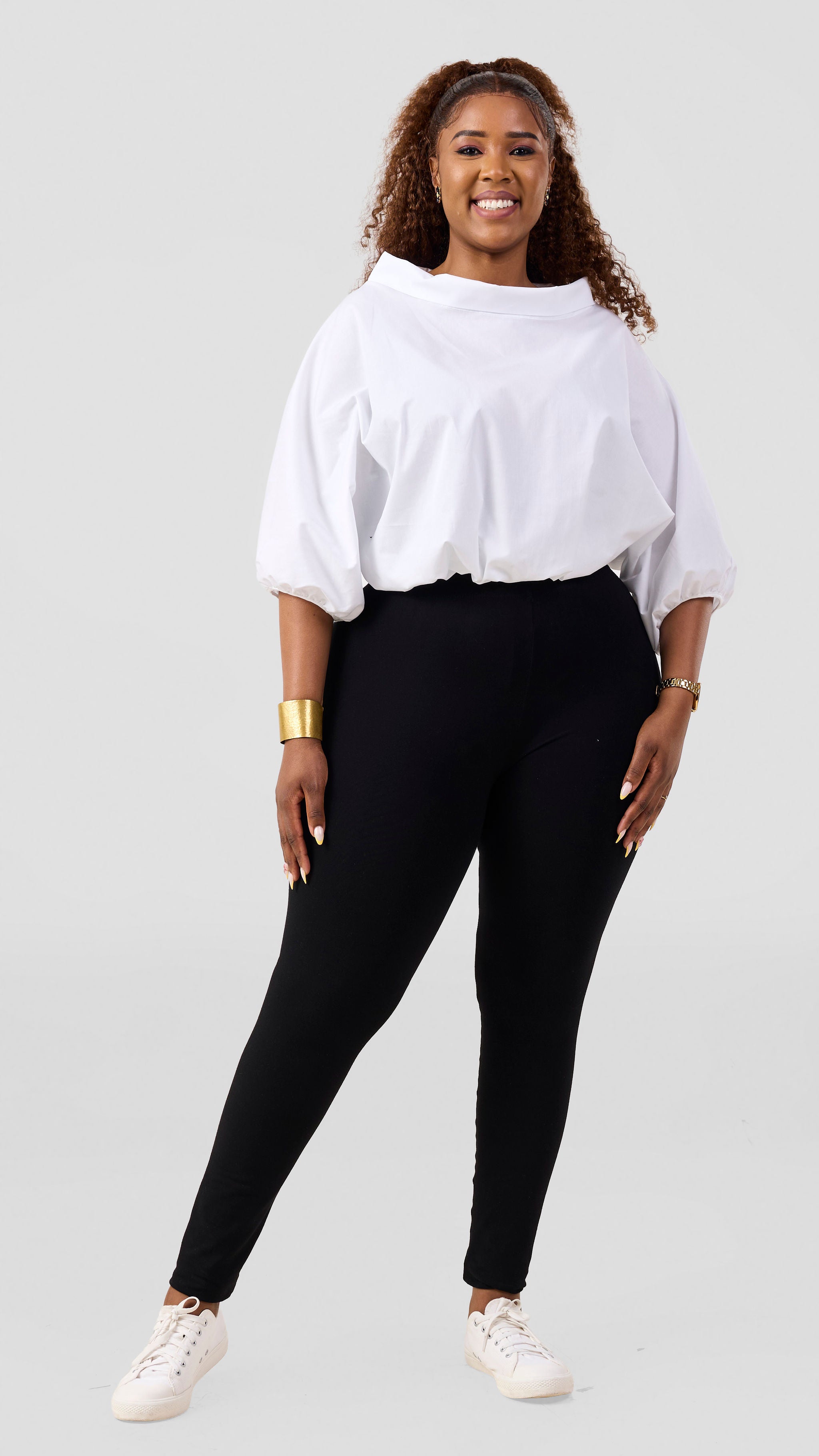 Vivo Lulu Drawstring Top - White