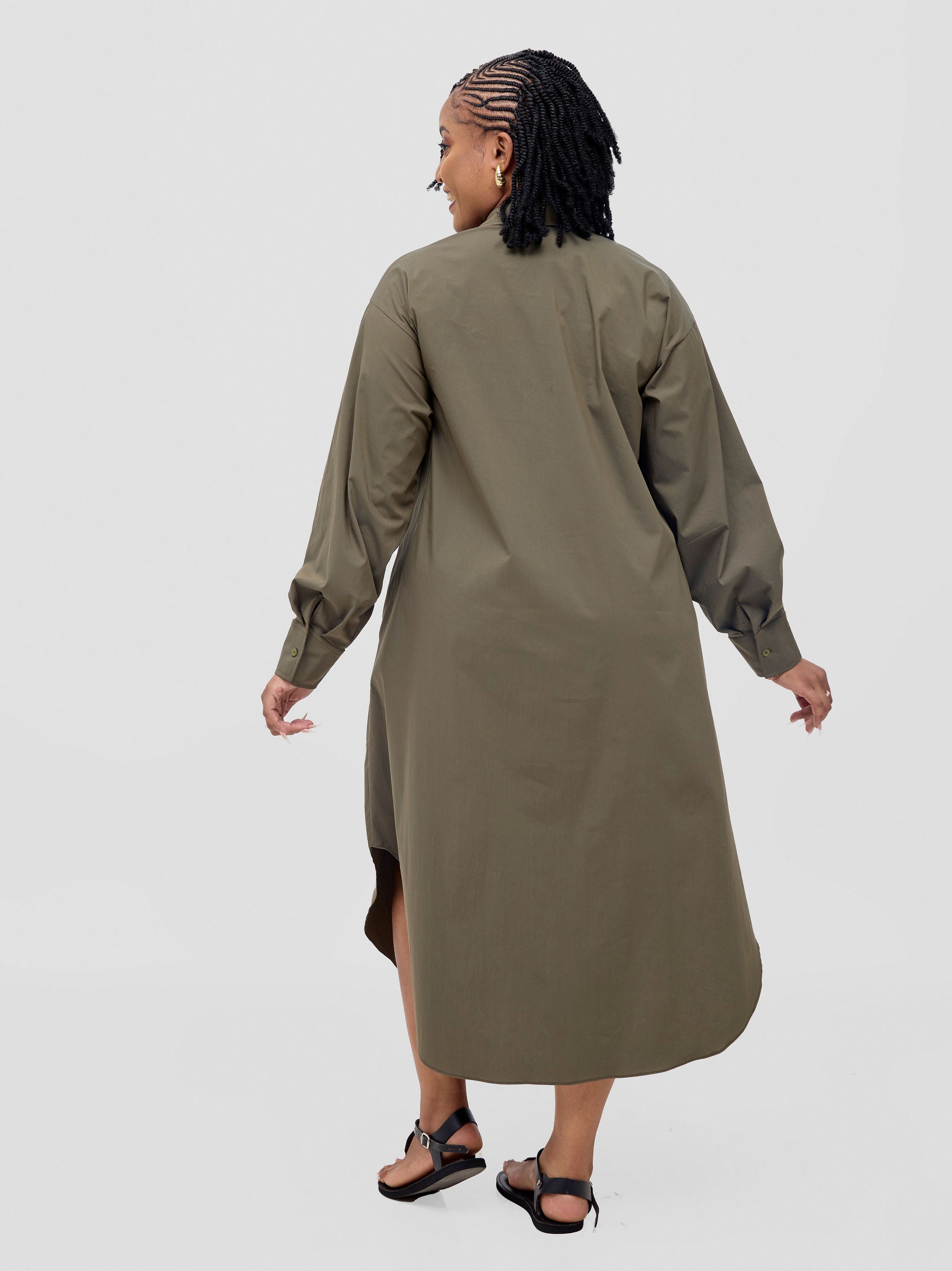 Safari Mansi Bishop Sleeve Shacket - Hunters