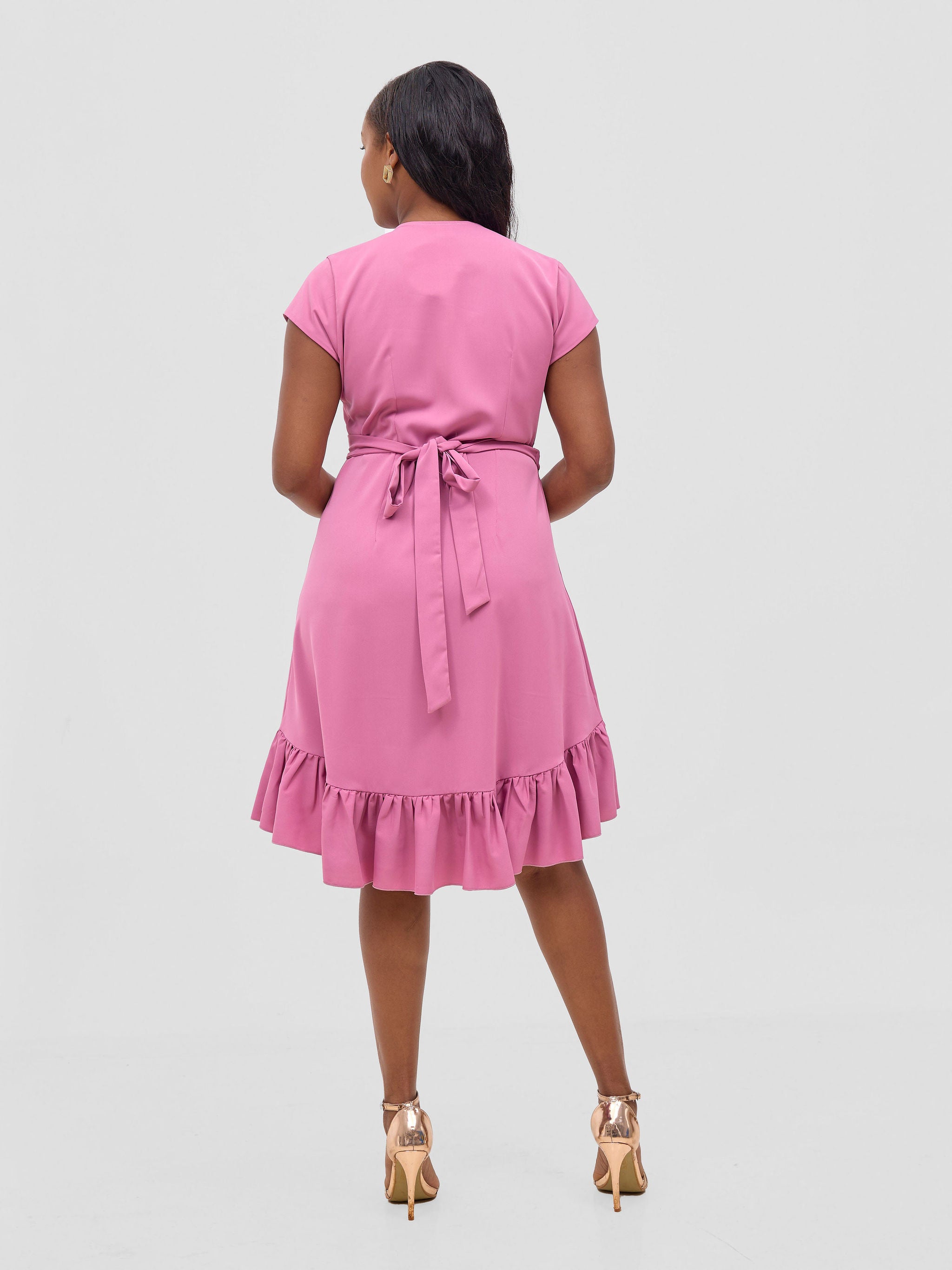 Vivo Wena Wrap Dress - Rose Pink