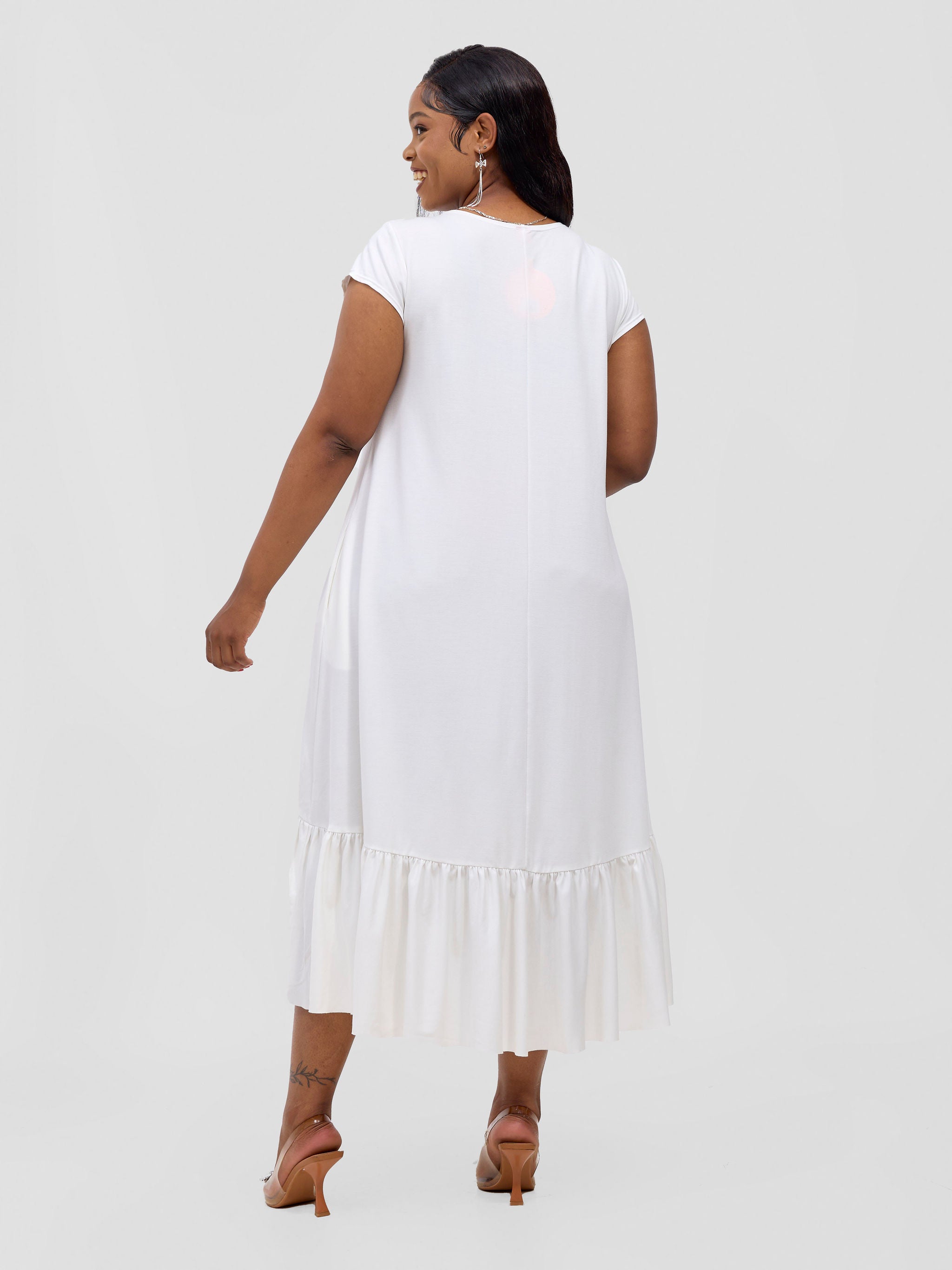 Vivo Lindi High Low Dress - White