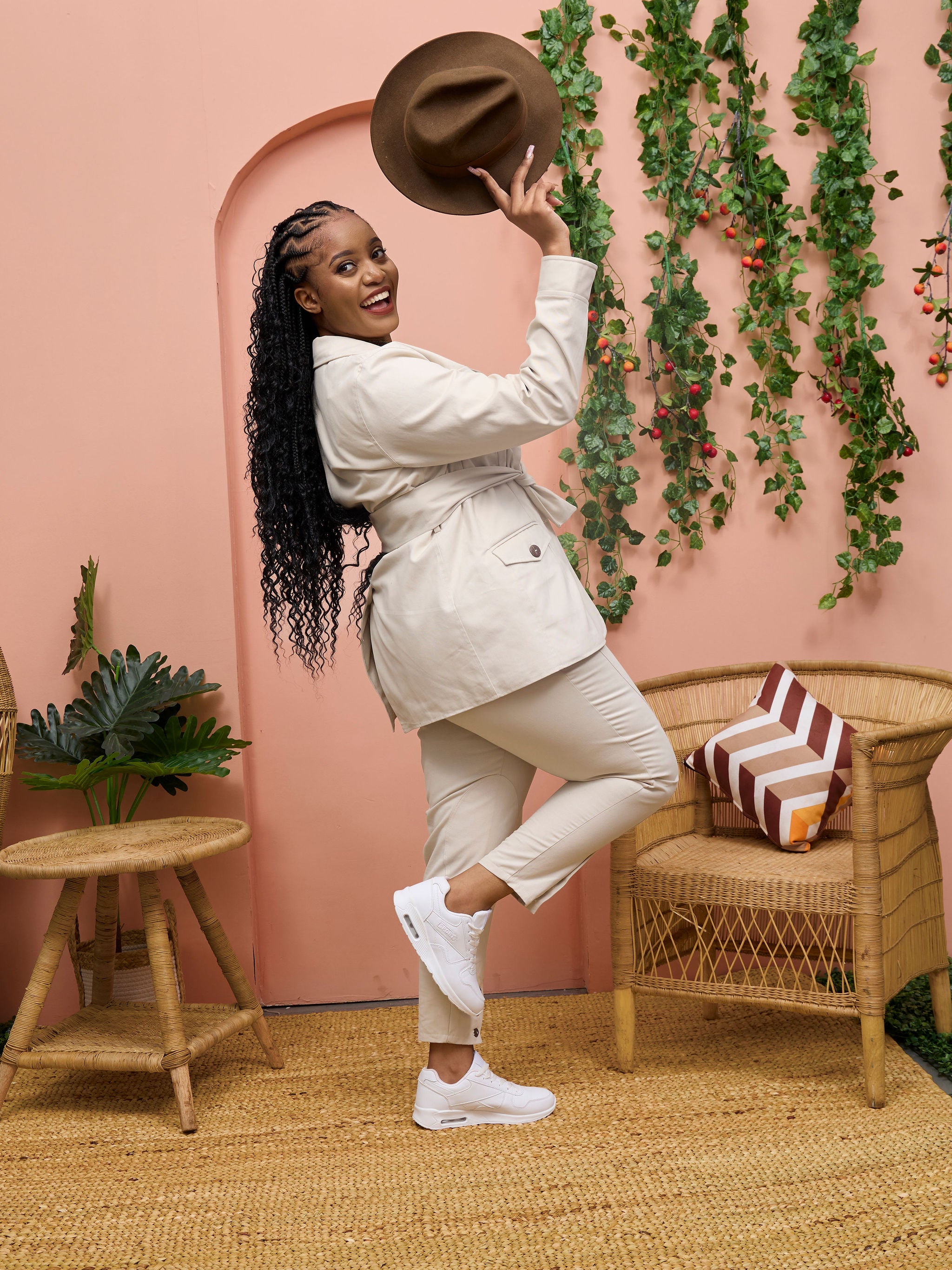 Safari Chui Lined Jacket -  White Cloud