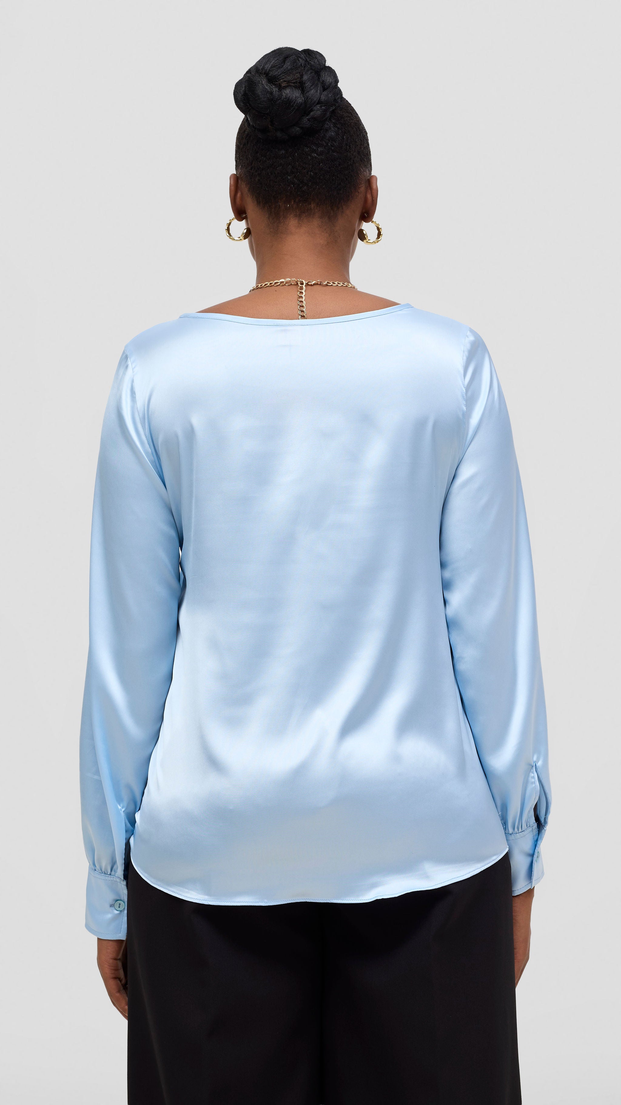 Vivo Tatili Bishop Long Sleeve Top - Sky Blue