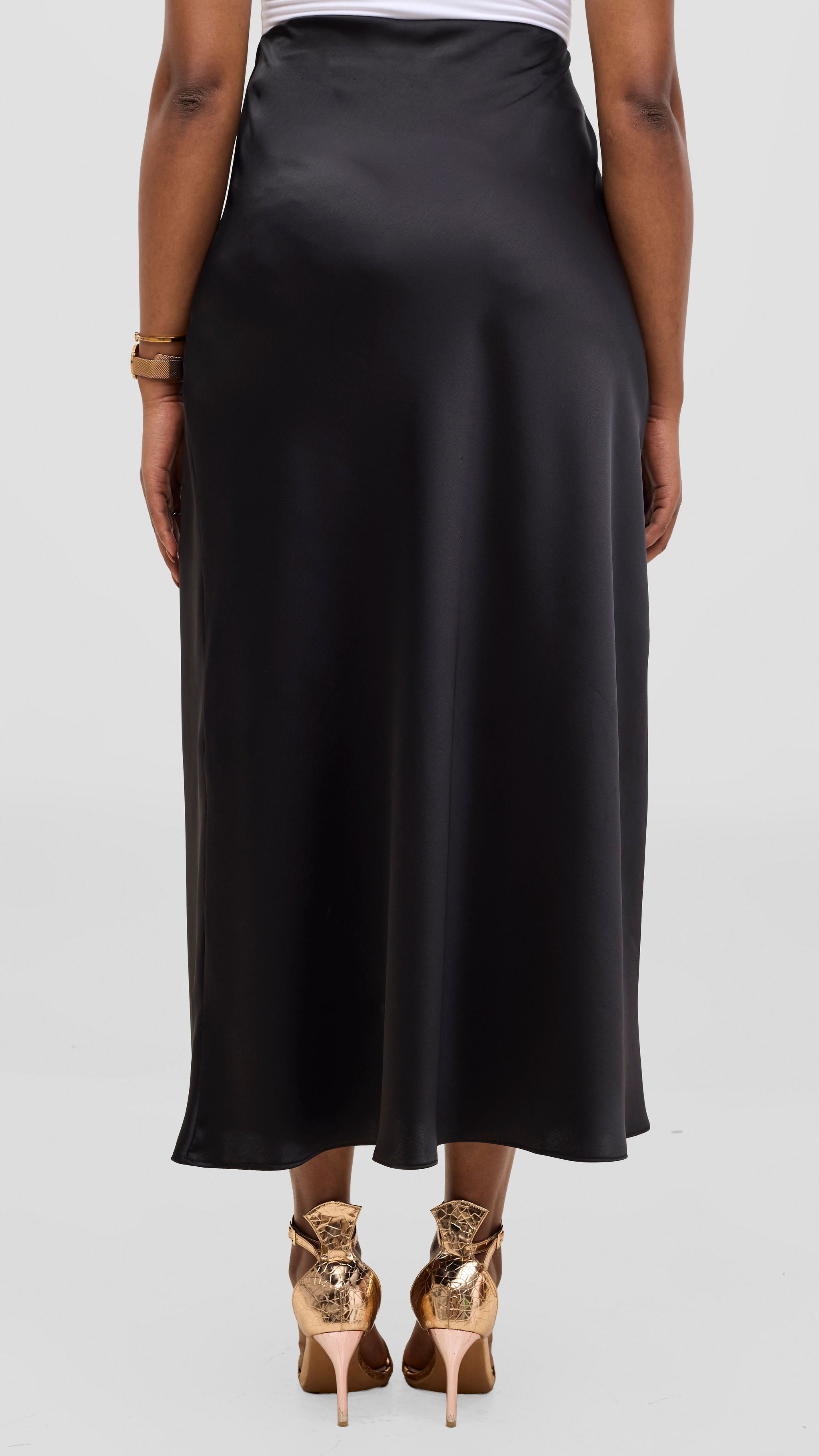 Vivo Talia Maxi Slip Skirt - Black
