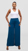 Vivo Liora Wide Leg Pants in Crepe - Teal