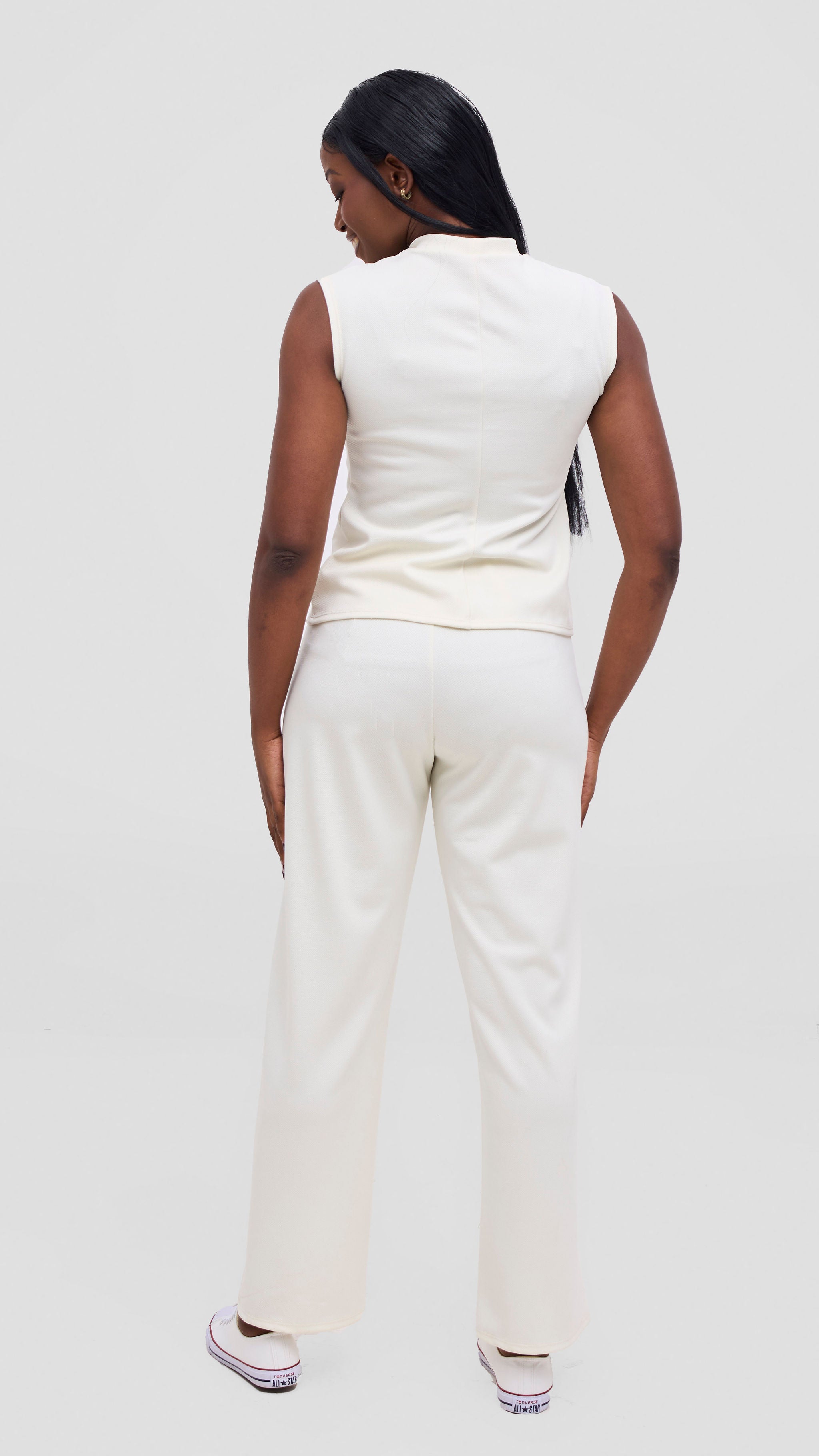 Vivo Selah Mock Neck Top - Buttermilk