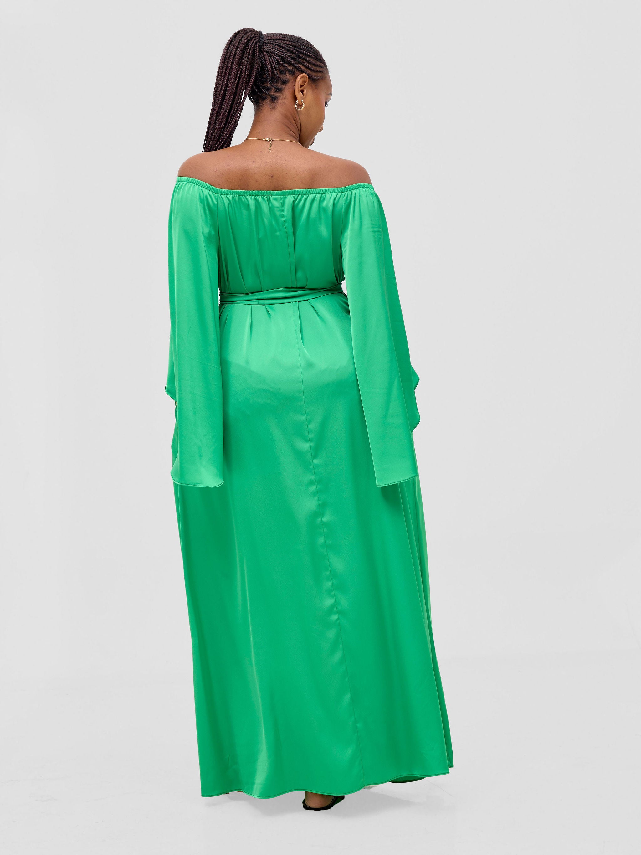 Vivo Chidii Off Shoulder Maxi Dress - Green