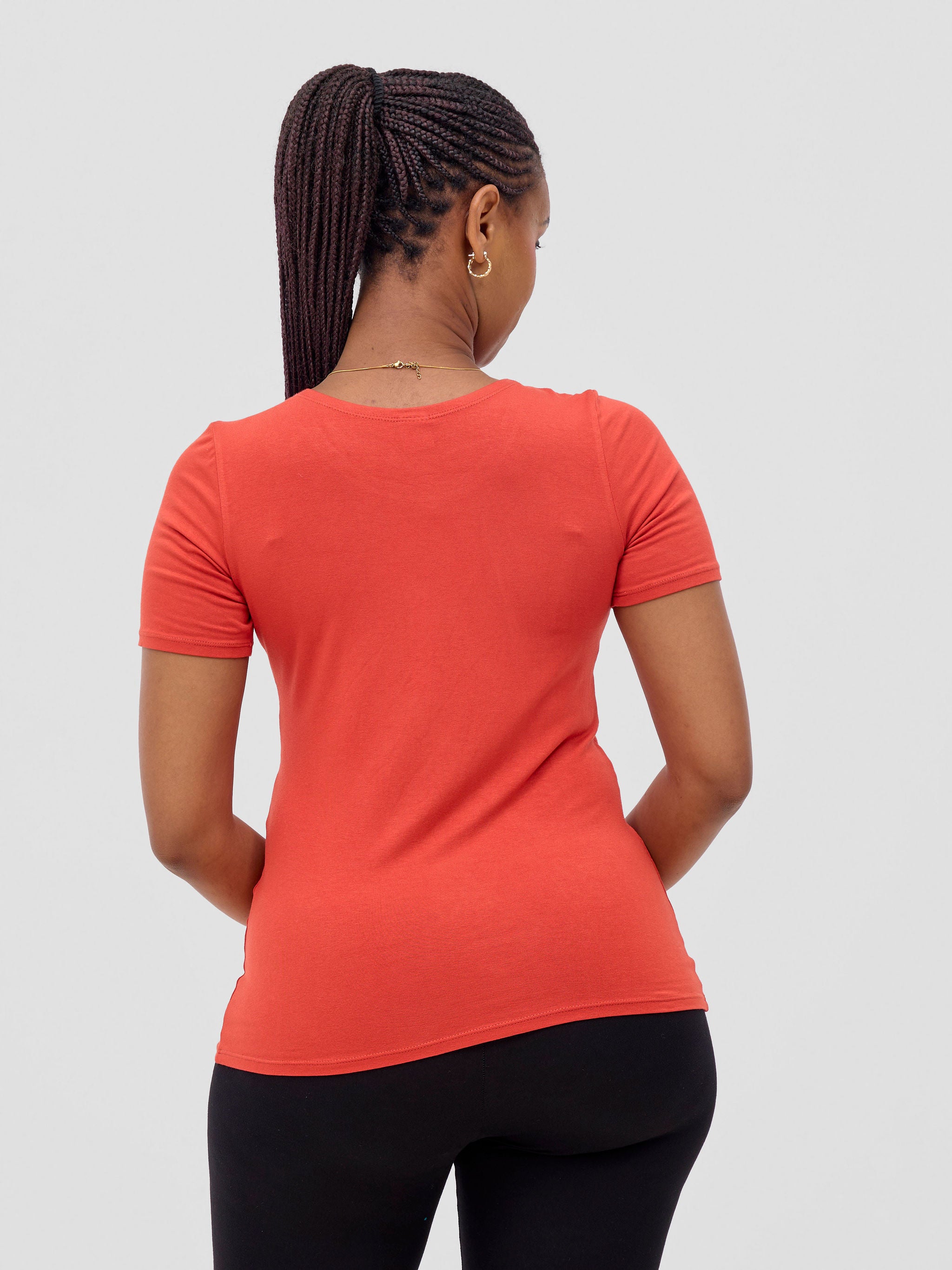 Vivo Basic Short Sleeve Top - Rust