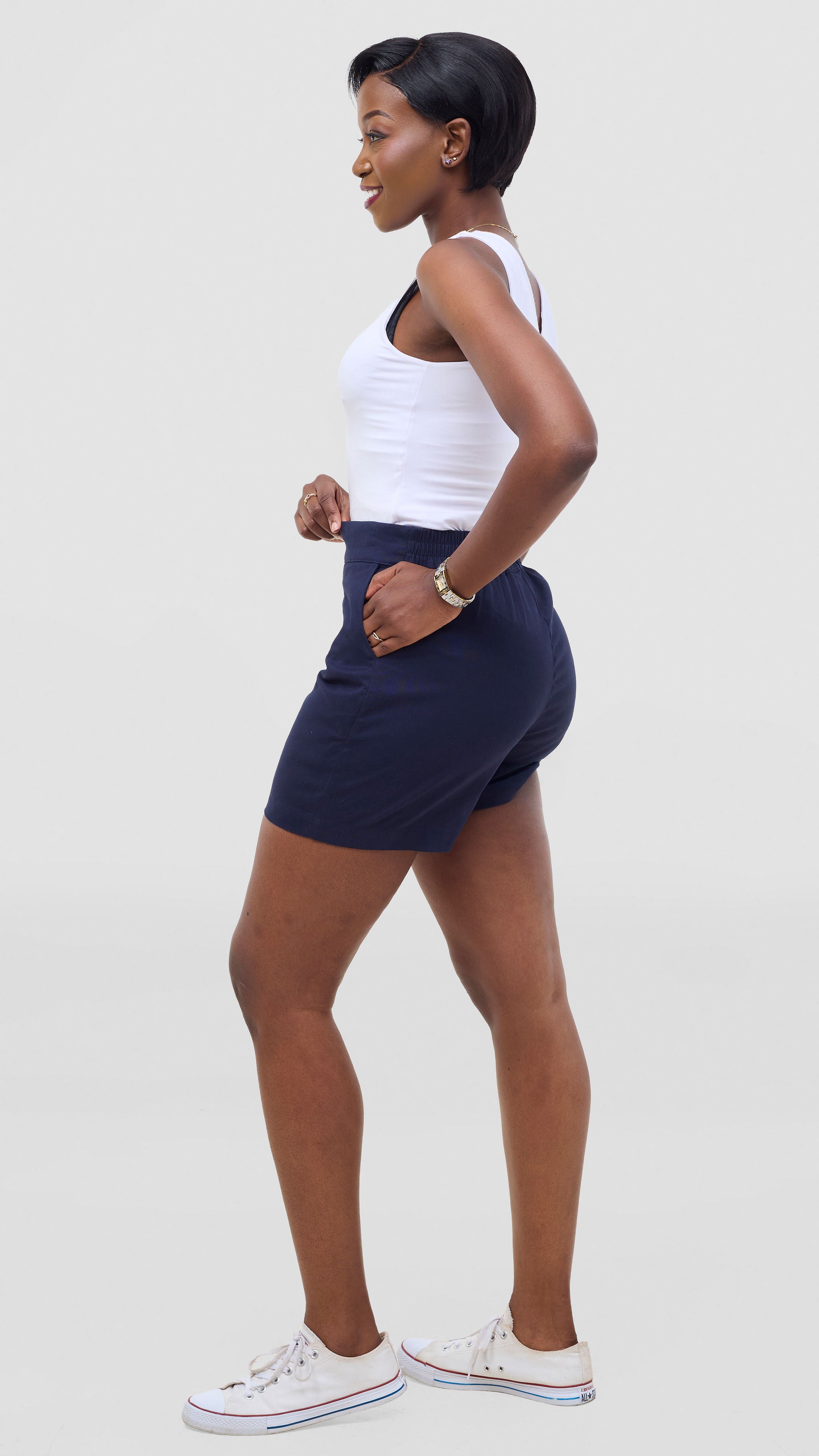 Vivo Lulu Denim Shorts - Navy