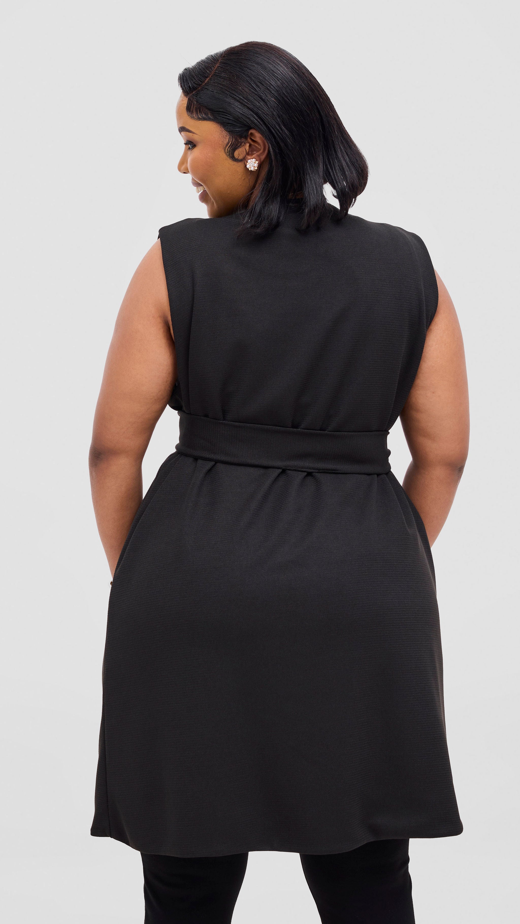 Vivo Selah Double Layered Coat - Black