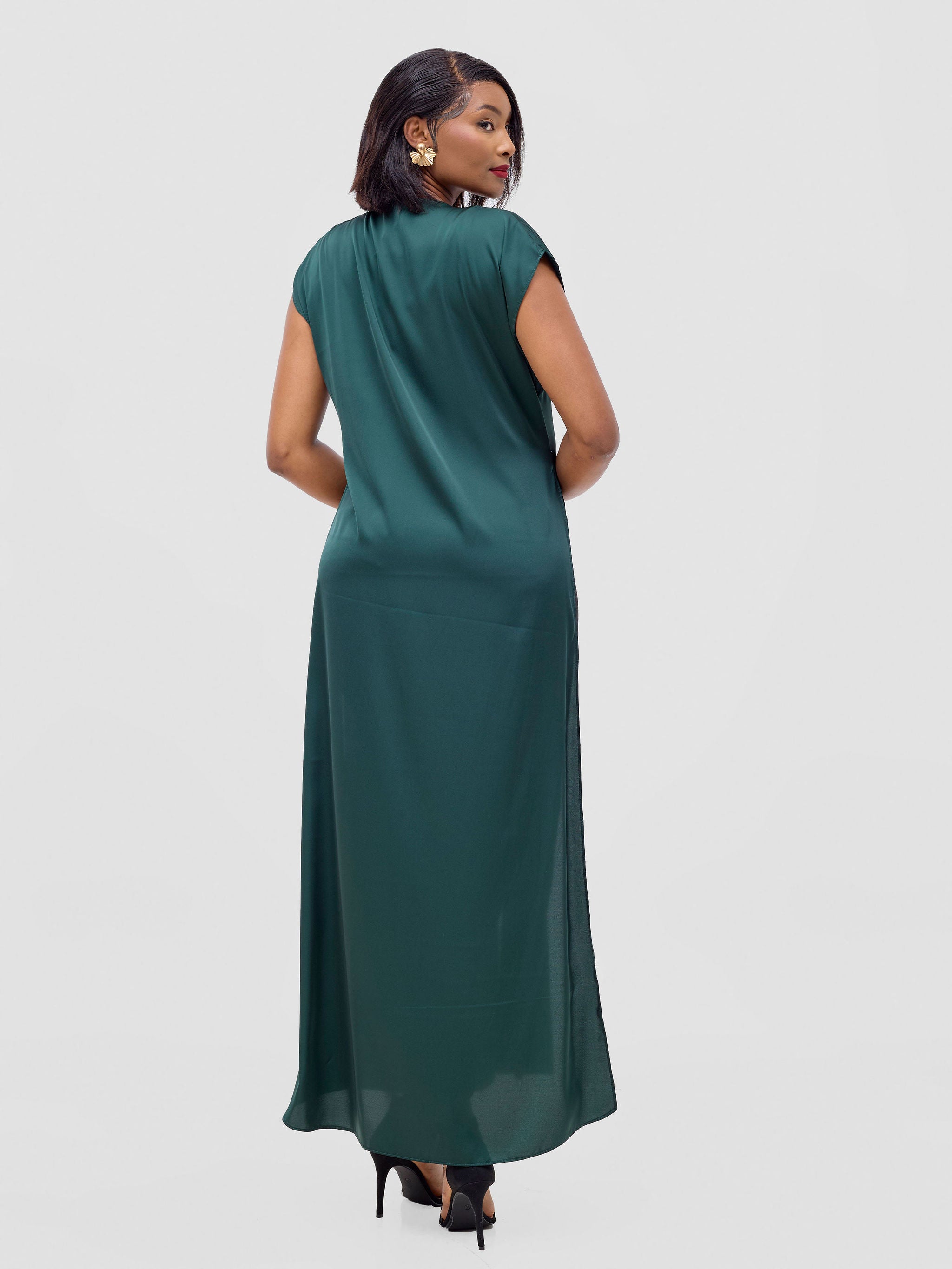 Vivo Chidii Drop Shoulder Kimono - Dark Green