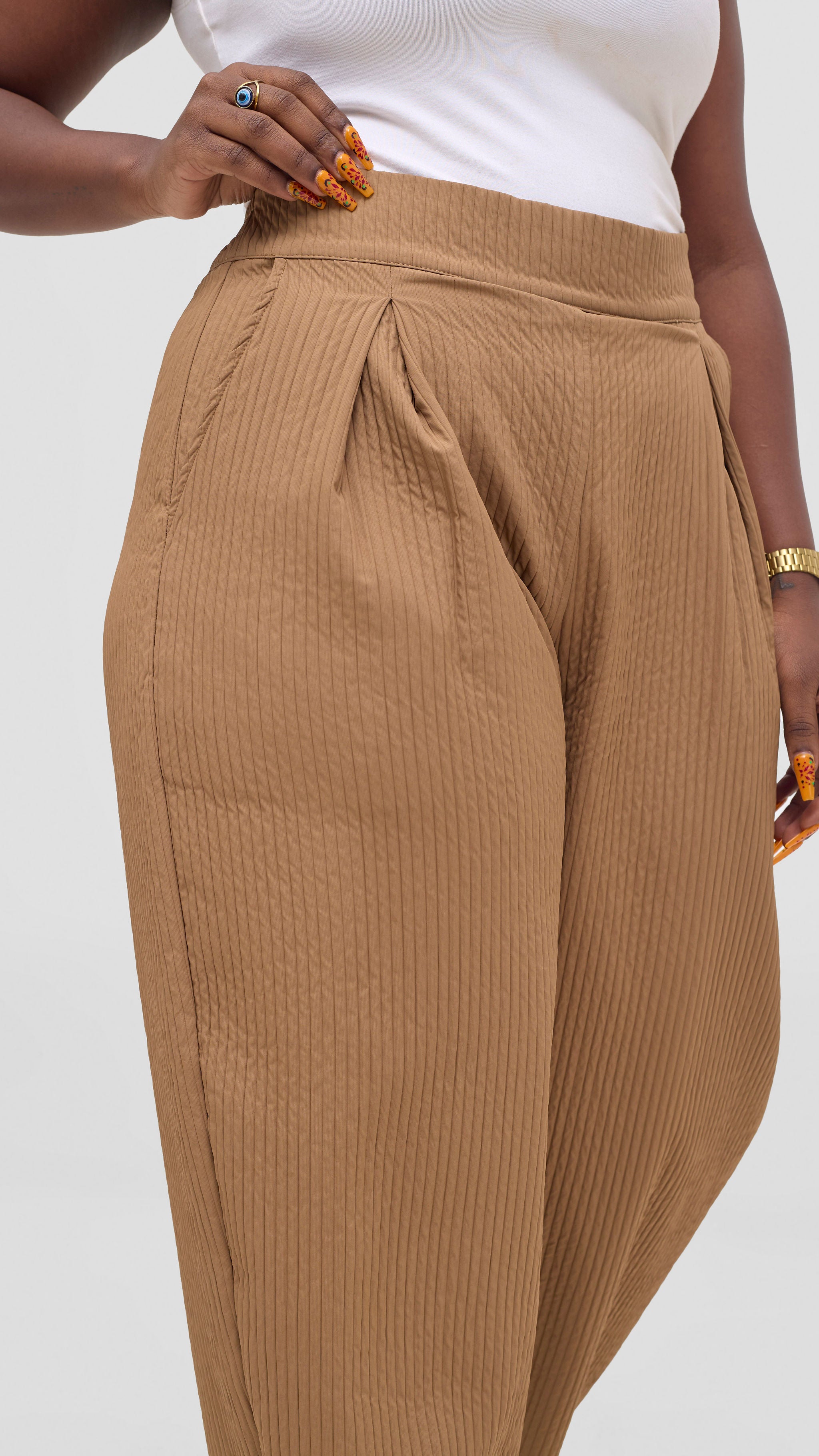 Shiv & Shikie X Safari Barrel Pants - Taupe