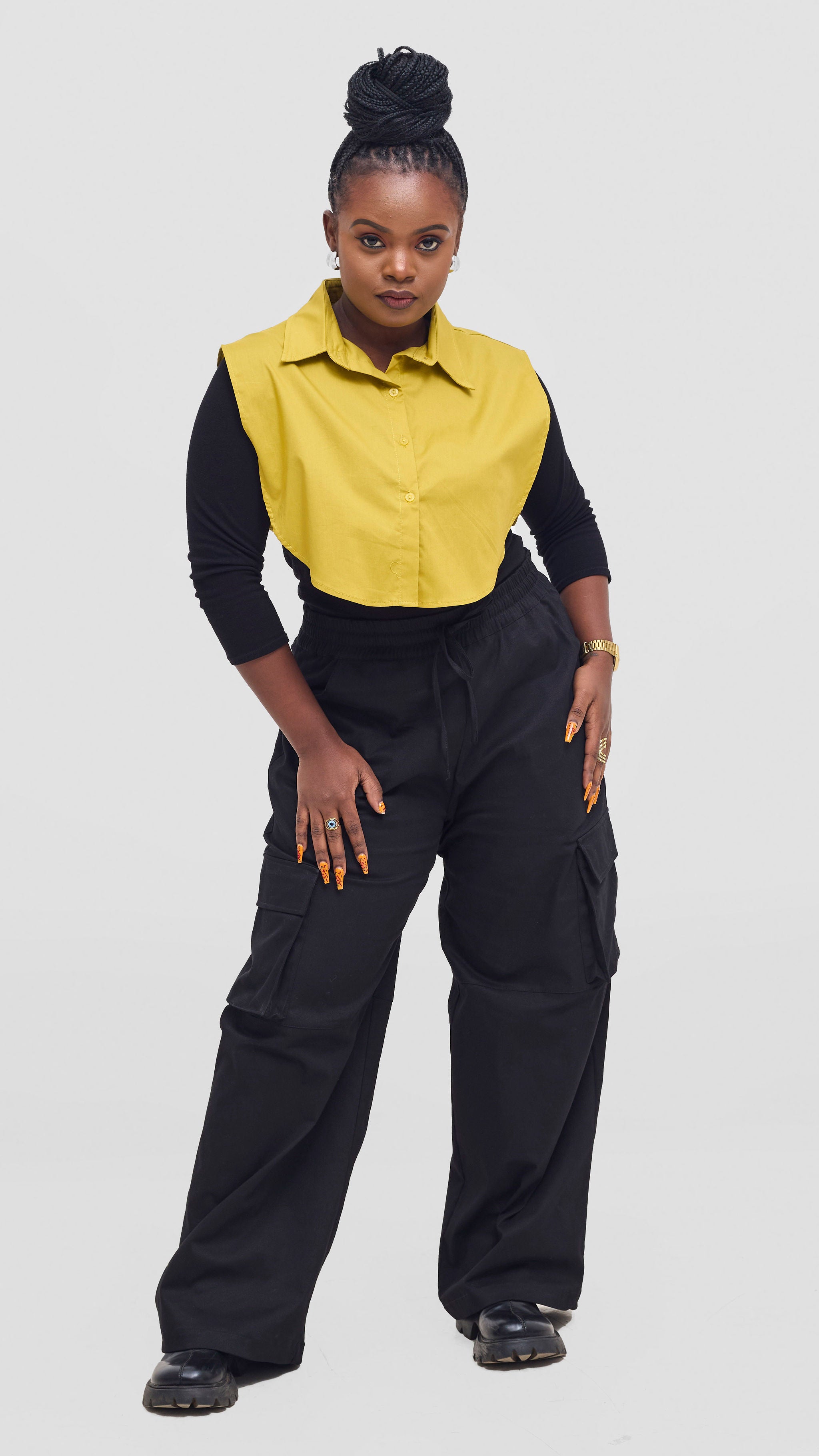 Shiv & Shikie X Safari Faux Collar Shirt - Lime