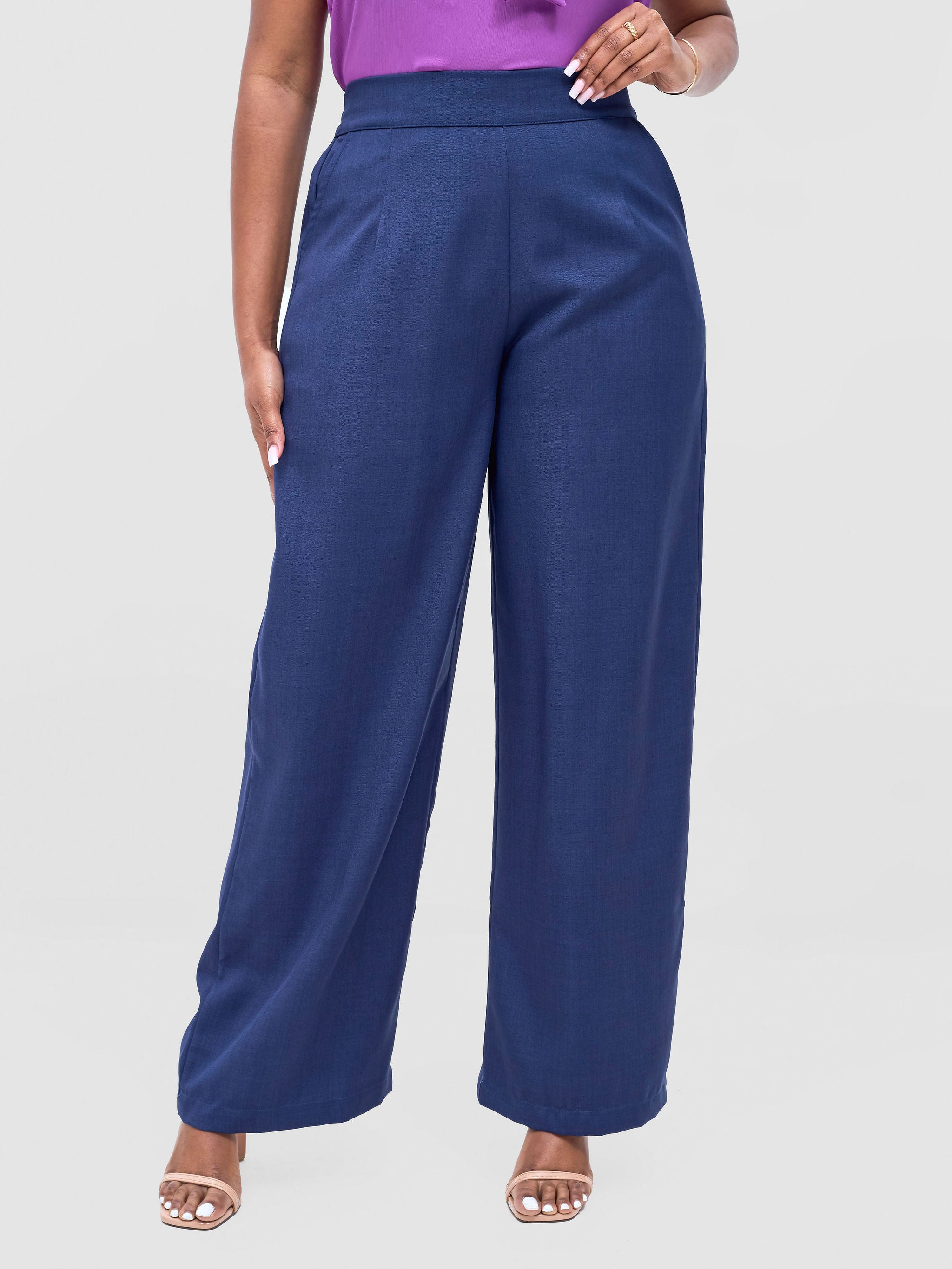 Vivo Niari straight leg Pants - Navy