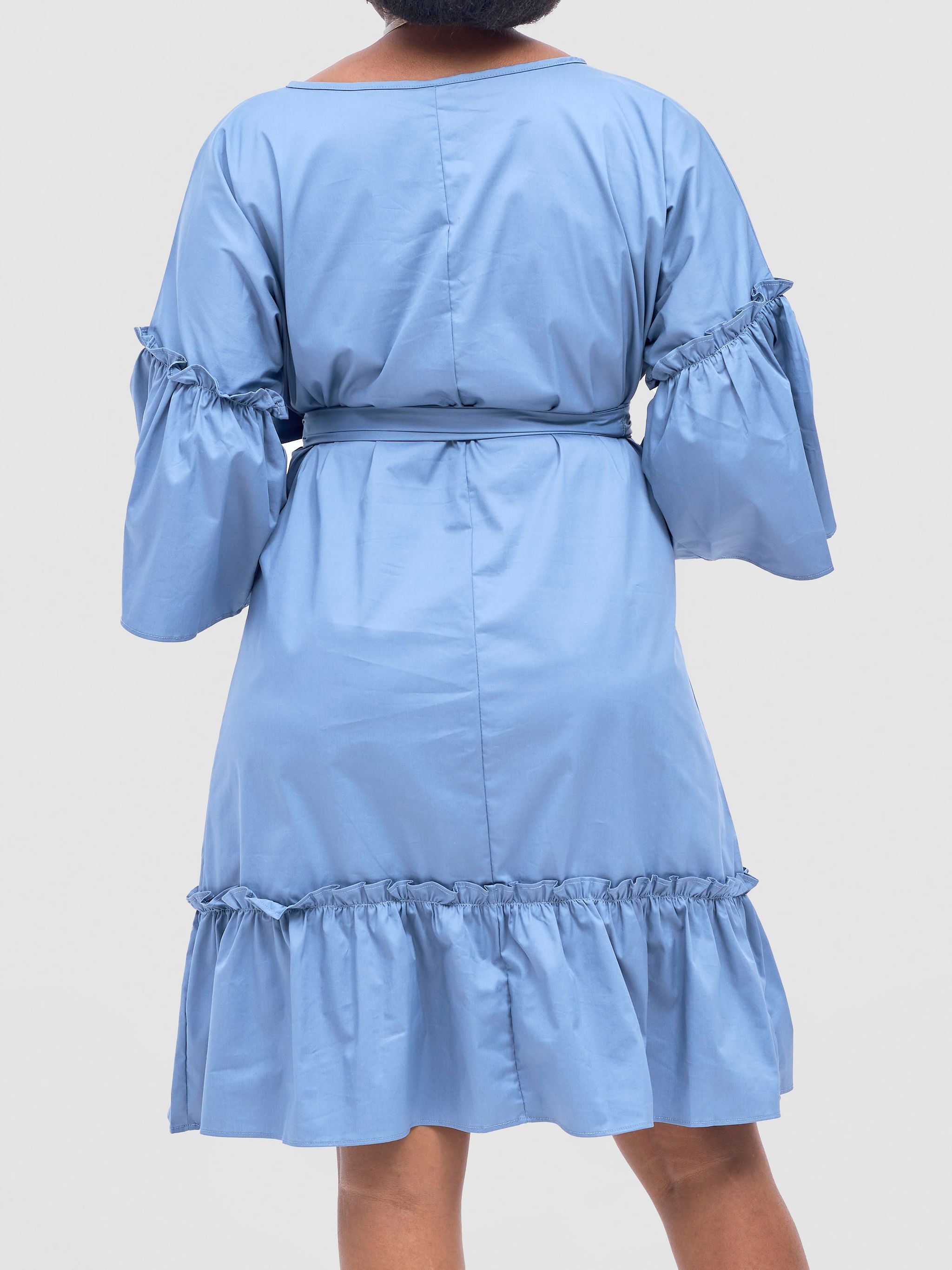 Safari Tawi Flounce Tent Dress - Blue