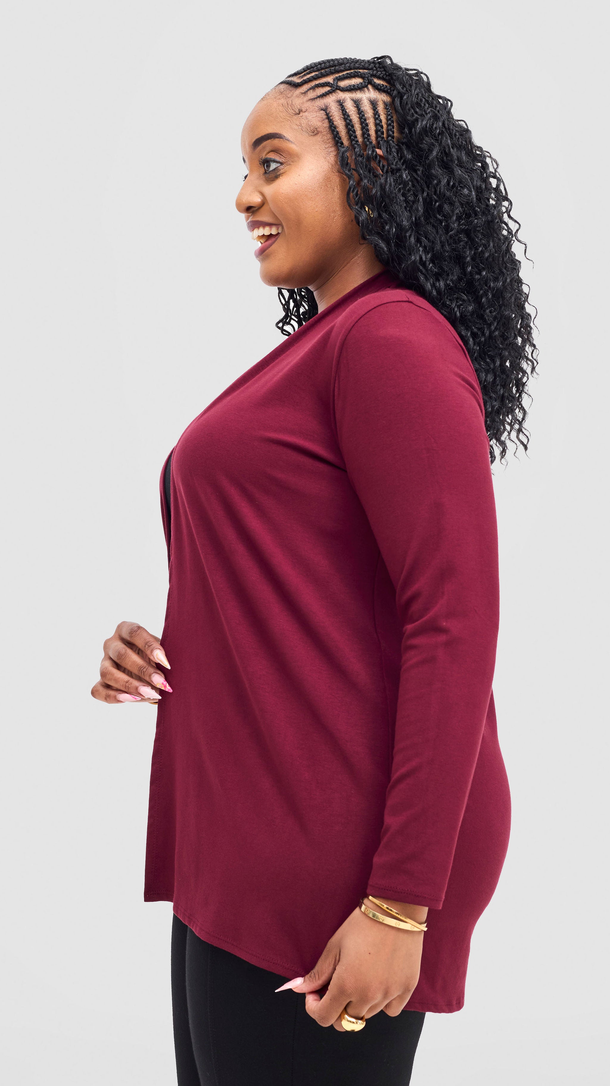 Vivo Basic Leila Short Waterfall  - Maroon
