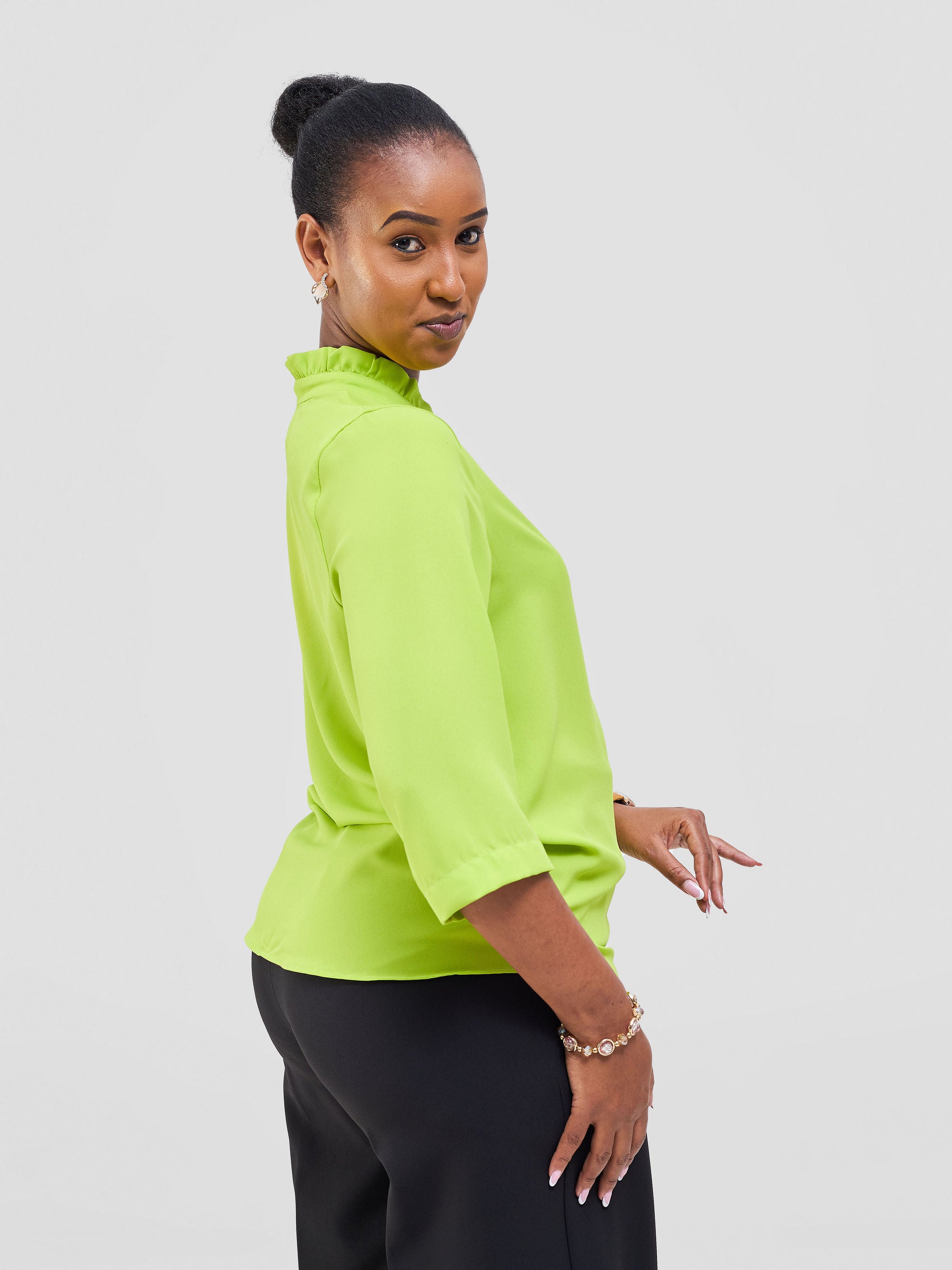 Vivo Saida 3/4 Sleeve Top - Lime