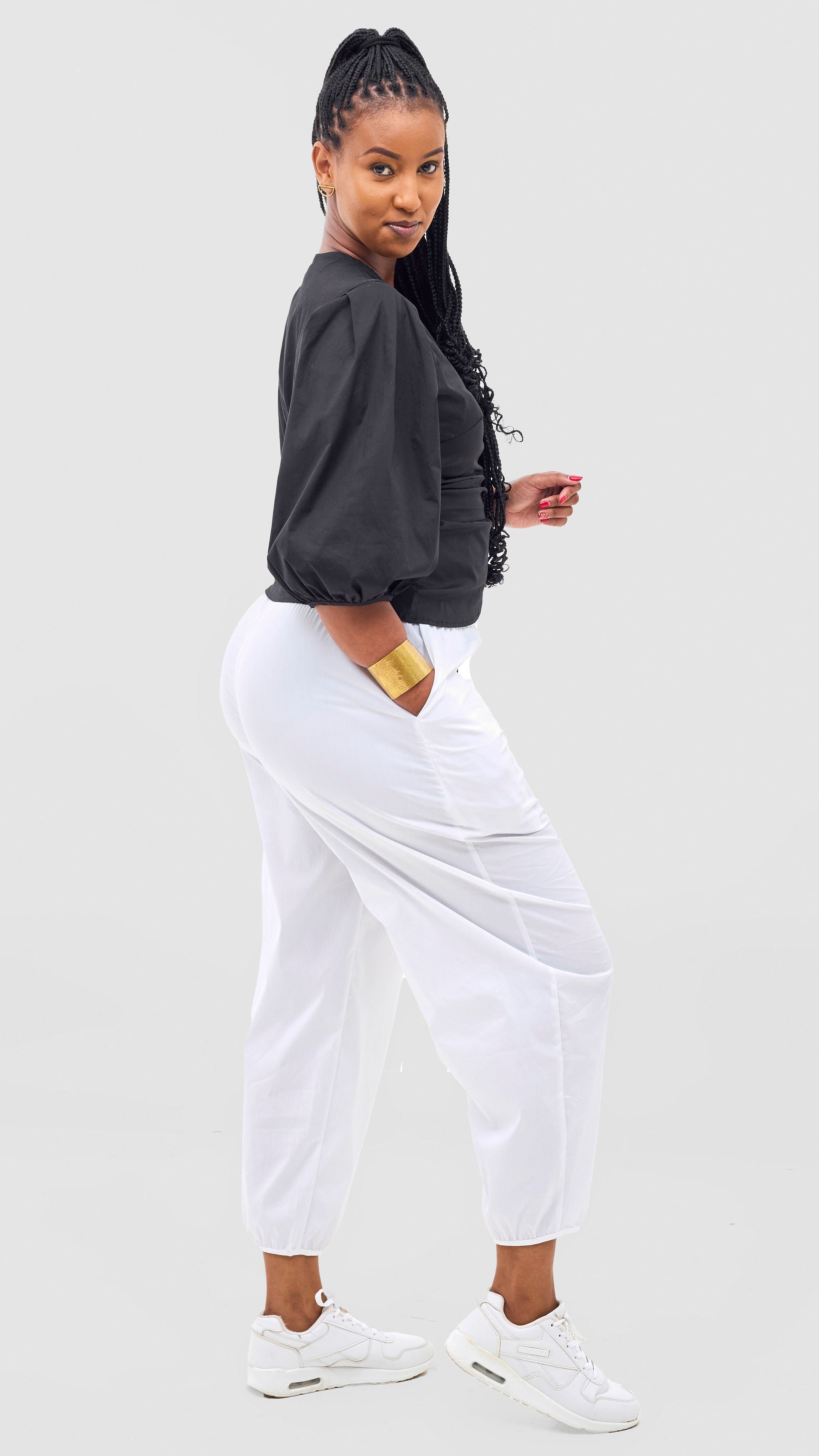 Safari Naledi Wrap Top - Black